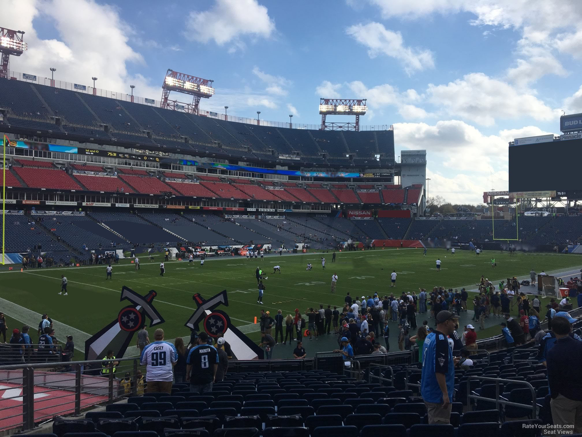 section 141, row aa seat view  for football - nissan stadium