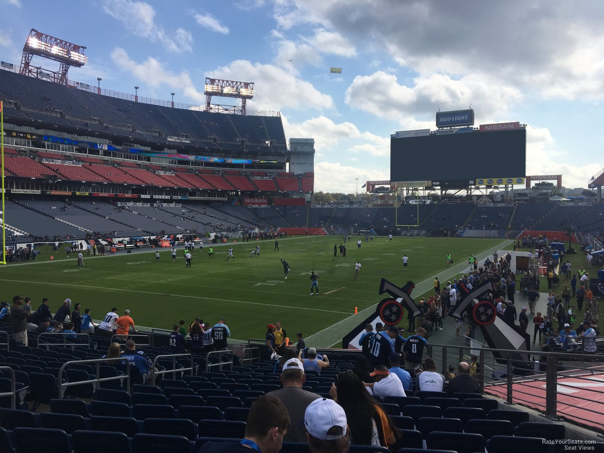 section 143, row aa seat view  for football - nissan stadium