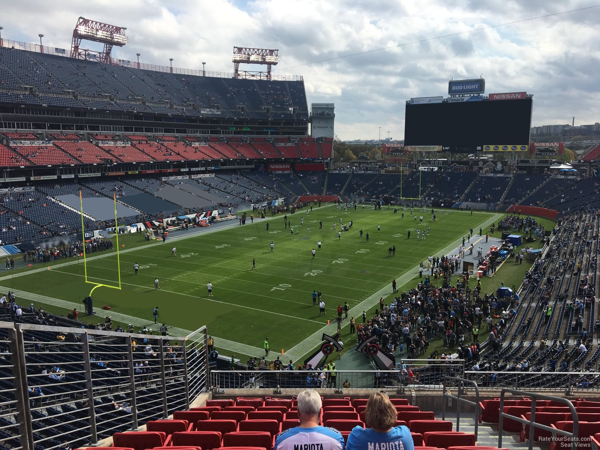 section 225, row l seat view  for football - nissan stadium