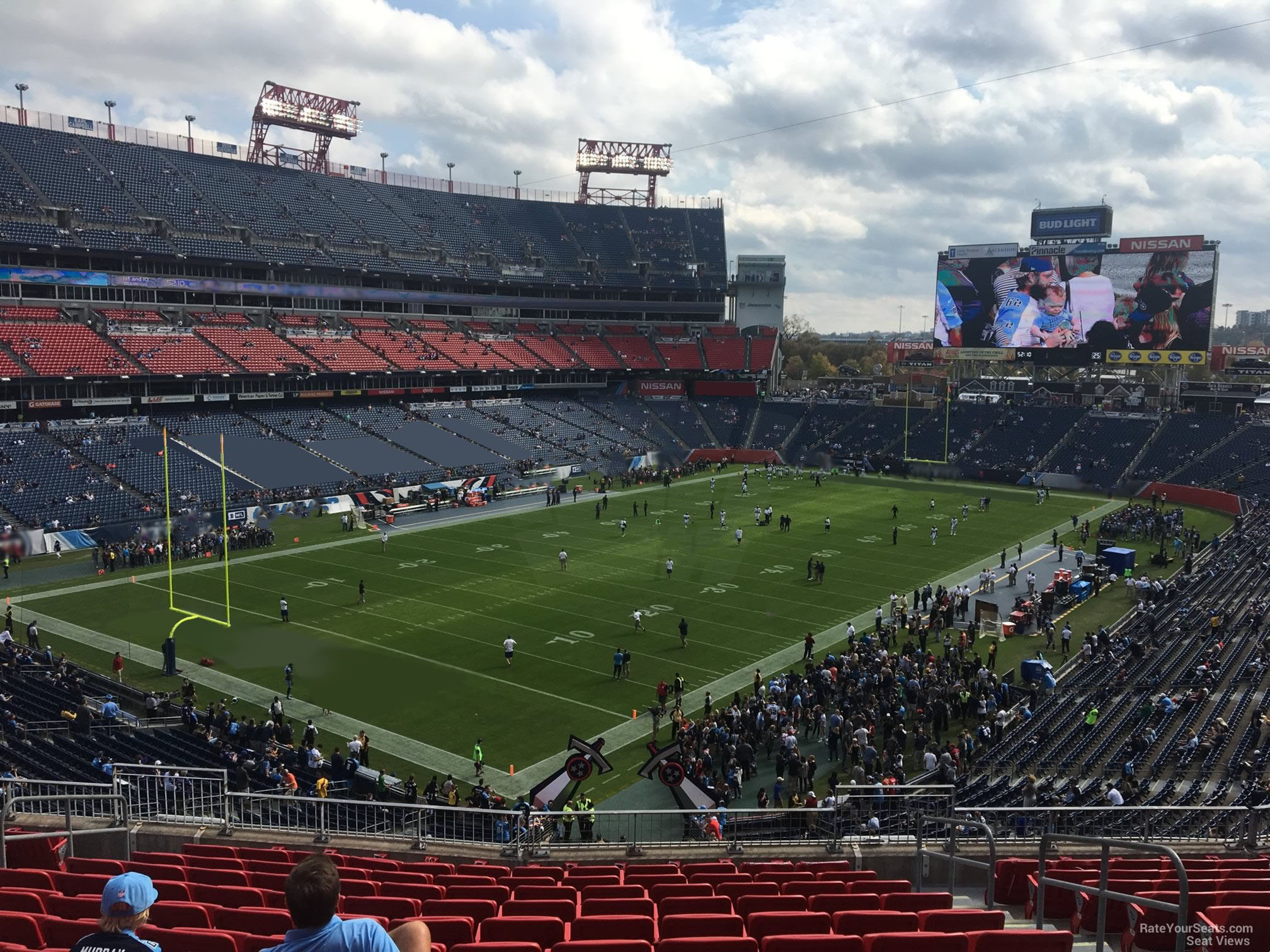 section 226, row l seat view  for football - nissan stadium