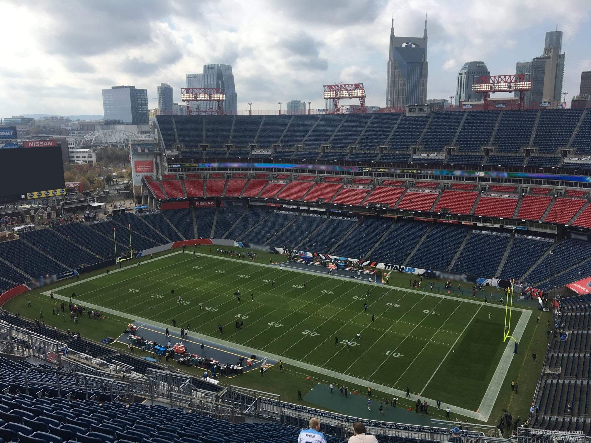 section 307, row aa seat view  for football - nissan stadium