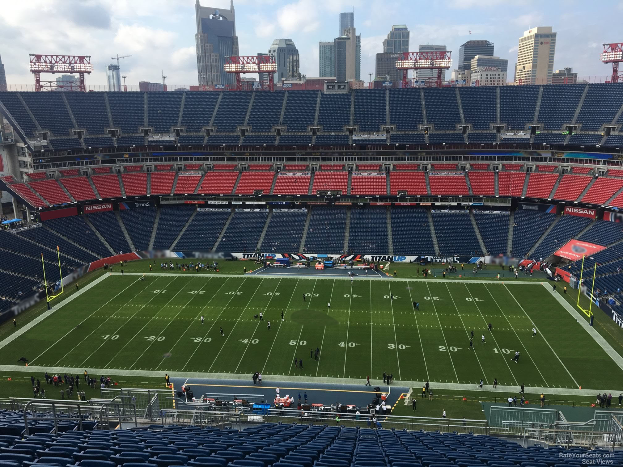 section 311, row aa seat view  for football - nissan stadium