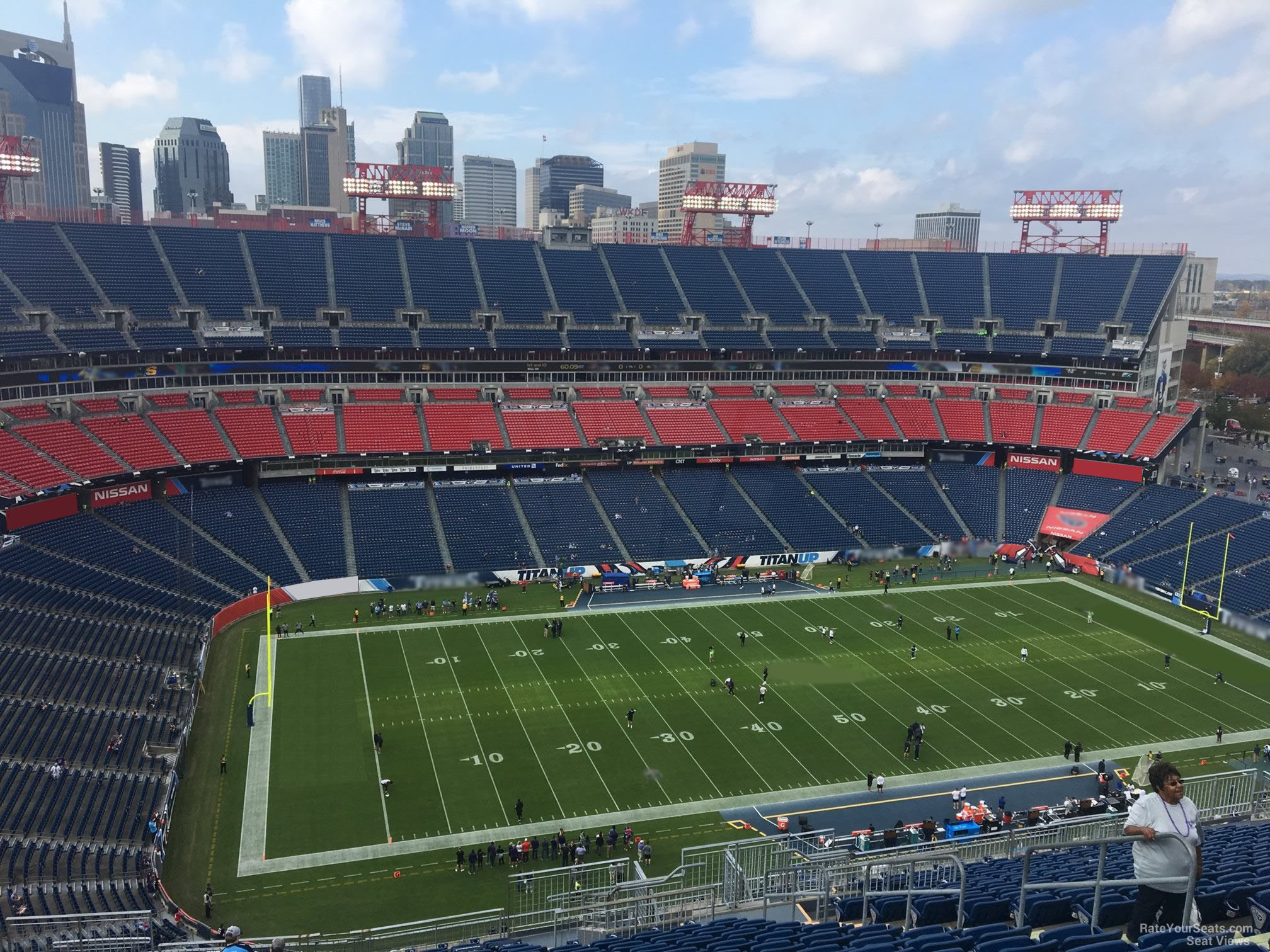 section 316, row aa seat view  for football - nissan stadium