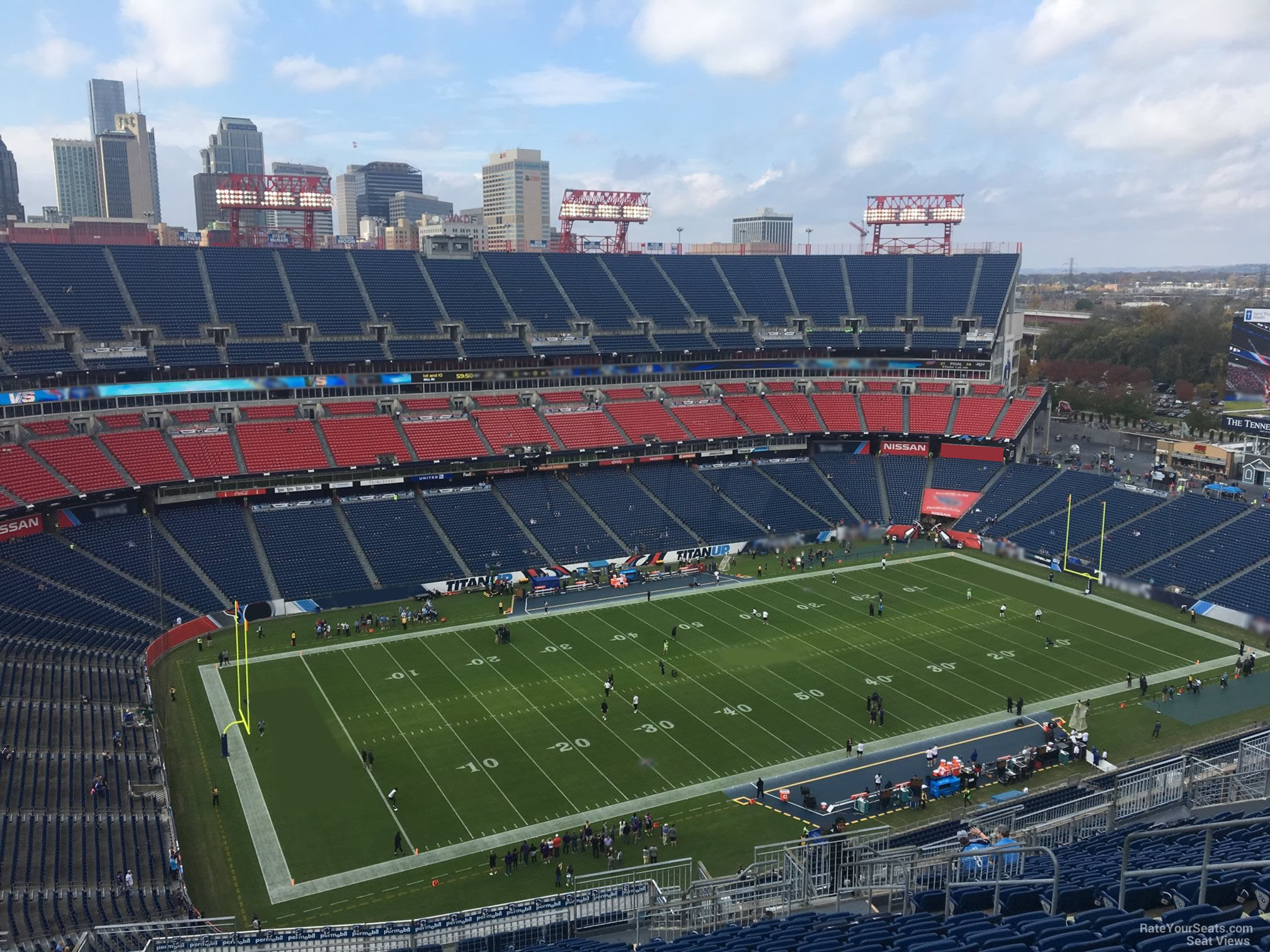 section 317, row aa seat view  for football - nissan stadium
