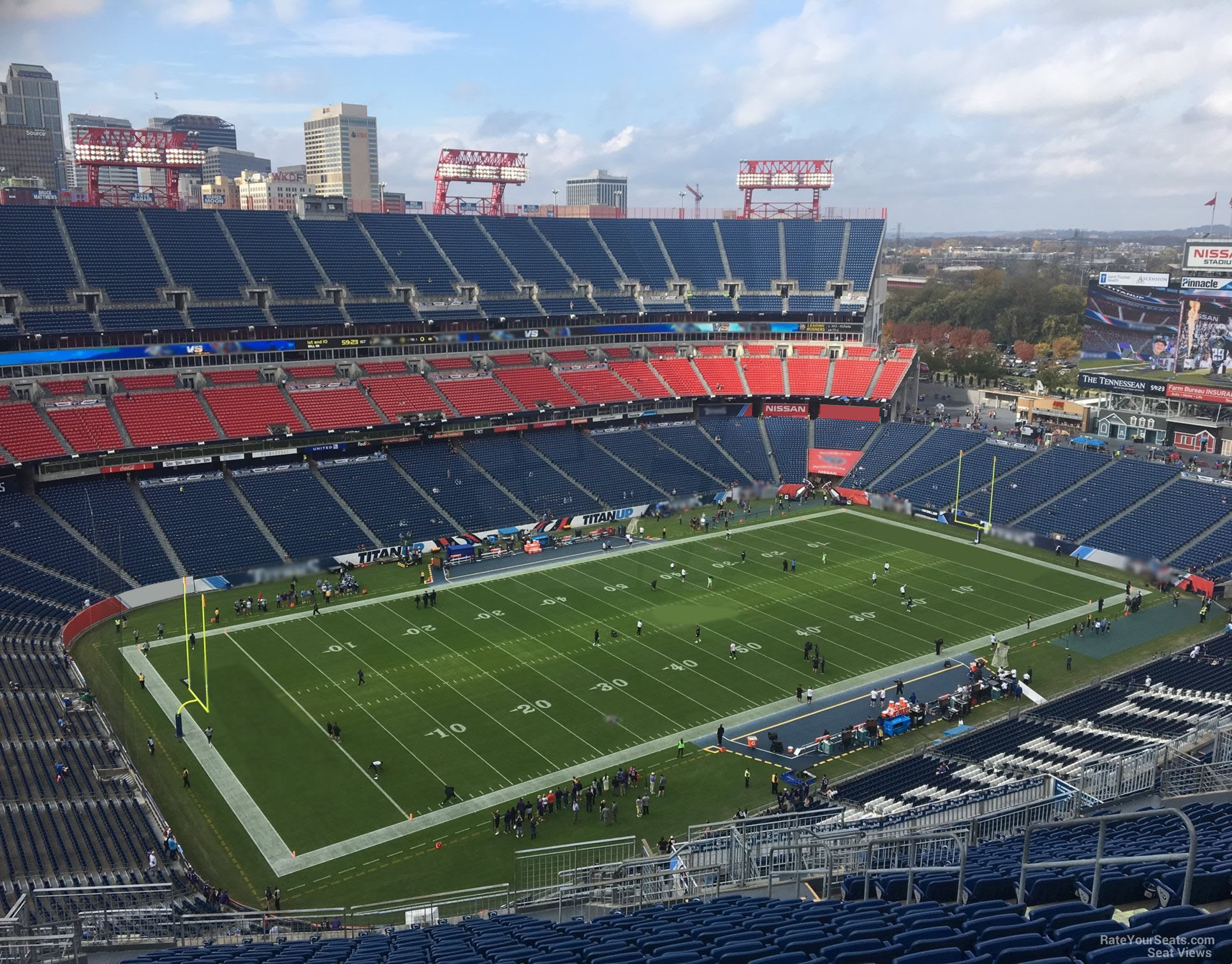 section 318, row aa seat view  for football - nissan stadium