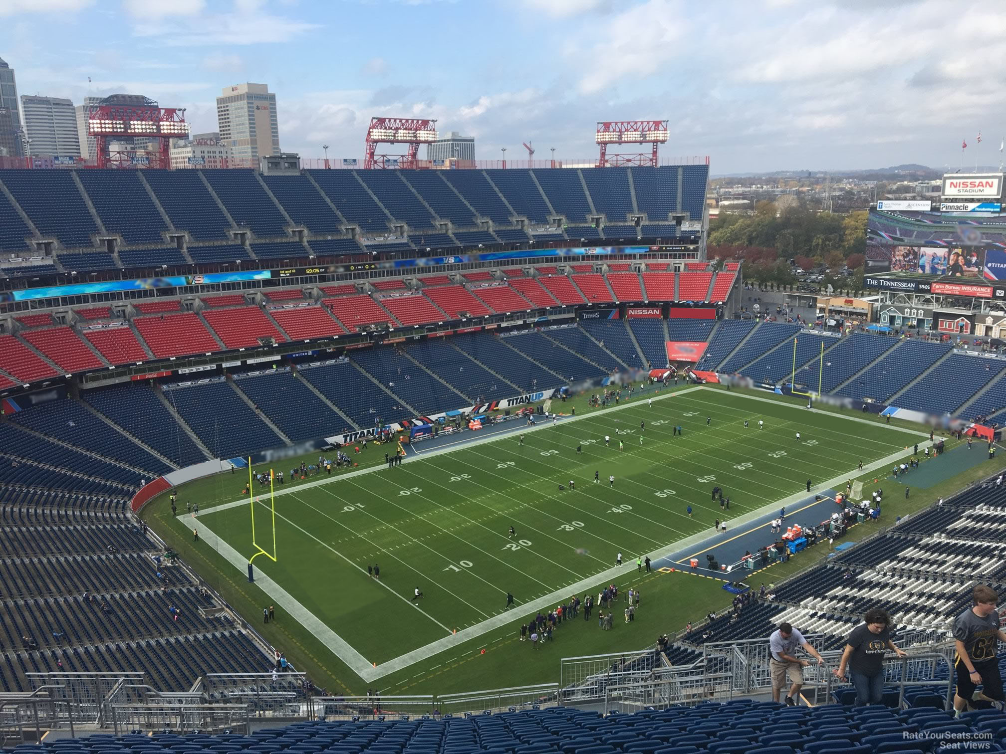 section 319, row aa seat view  for football - nissan stadium