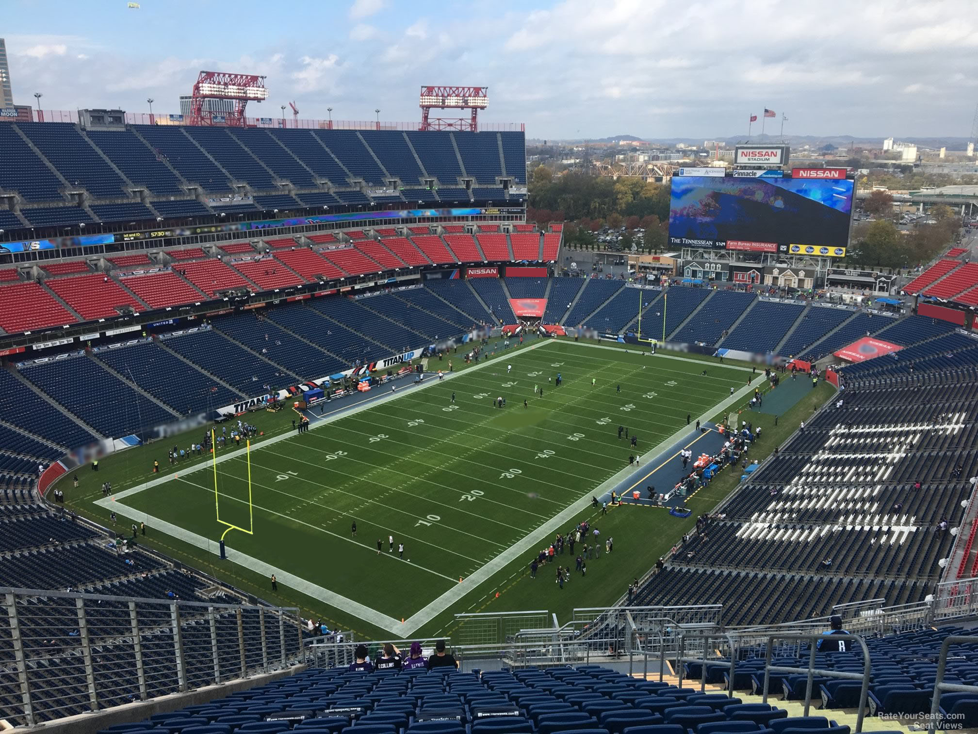 section 321, row aa seat view  for football - nissan stadium