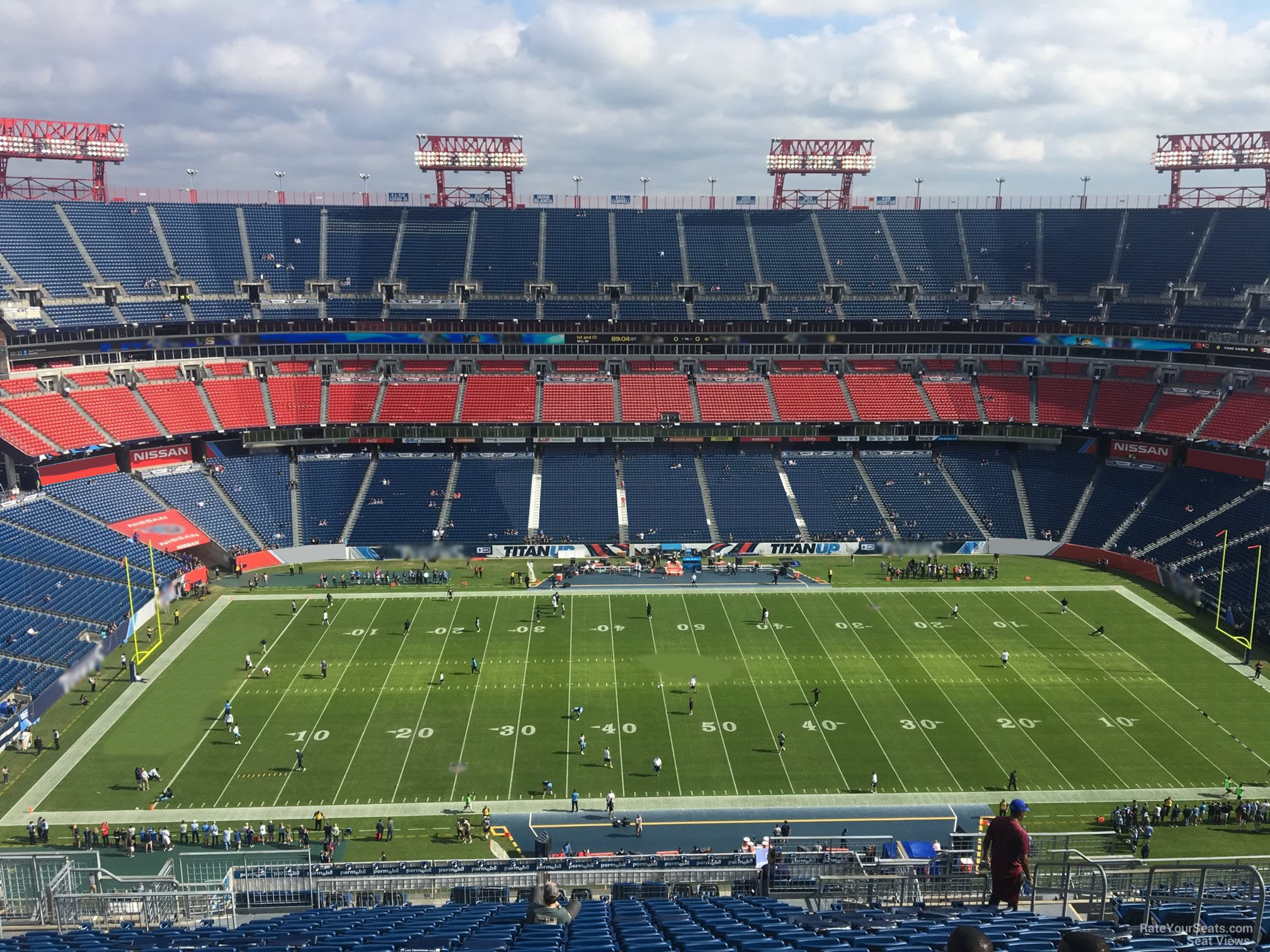 section 336, row aa seat view  for football - nissan stadium