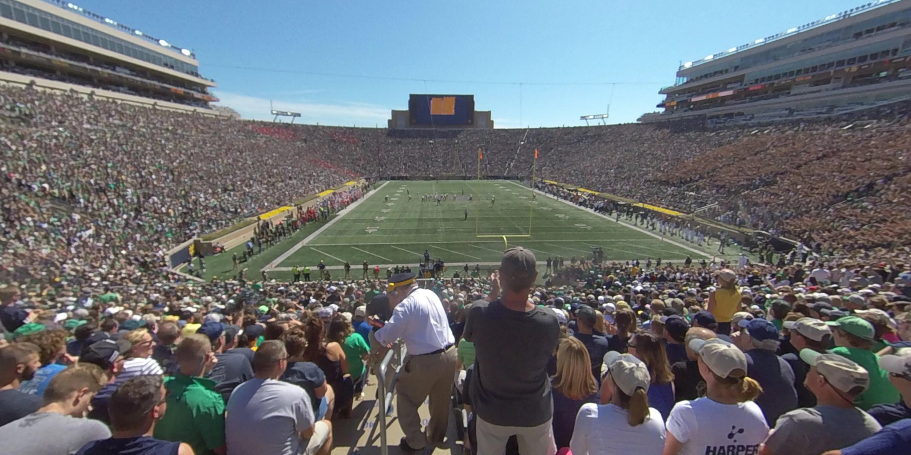 section 1 panoramic seat view  - notre dame stadium