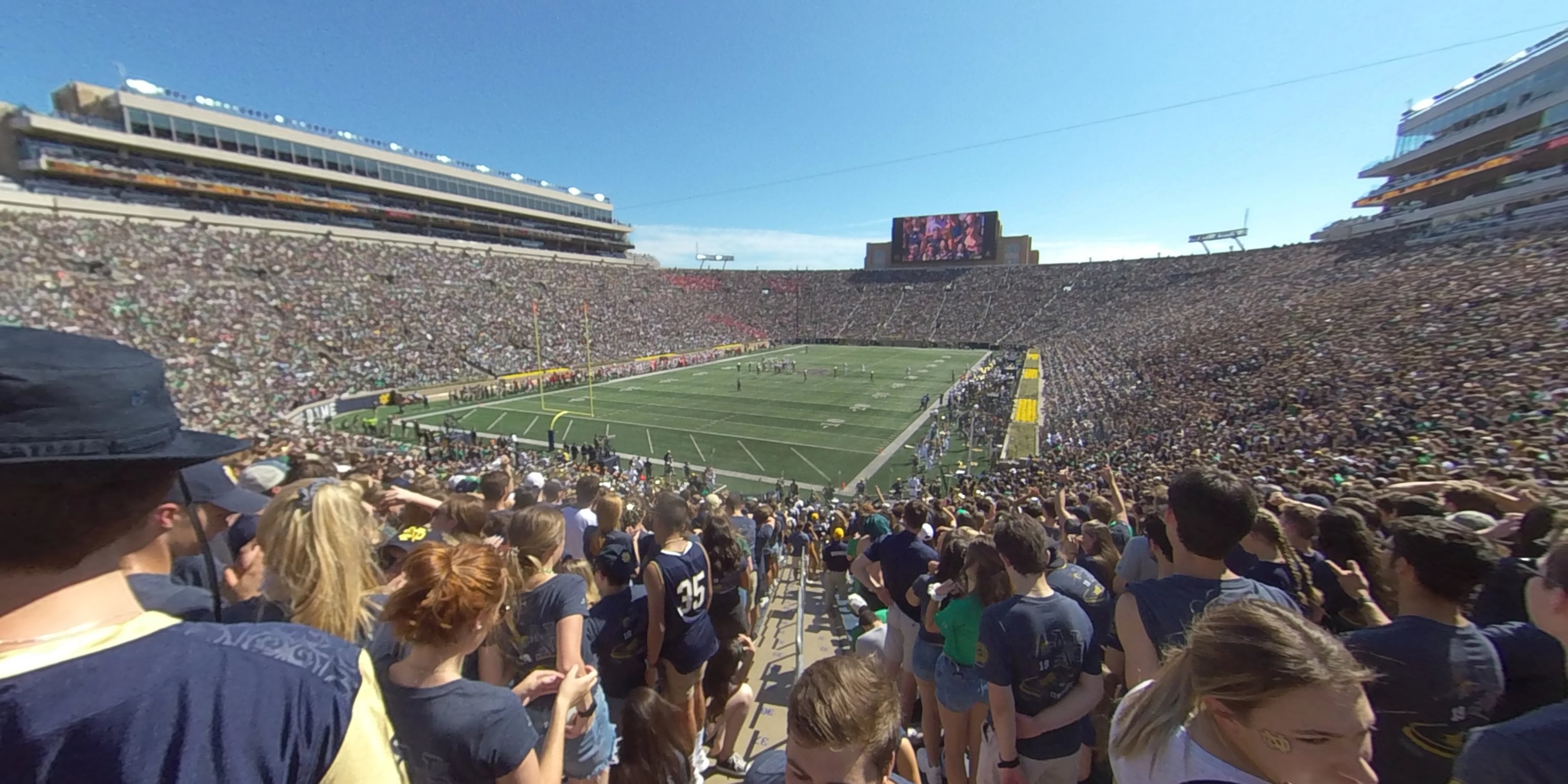 section 34 panoramic seat view  - notre dame stadium
