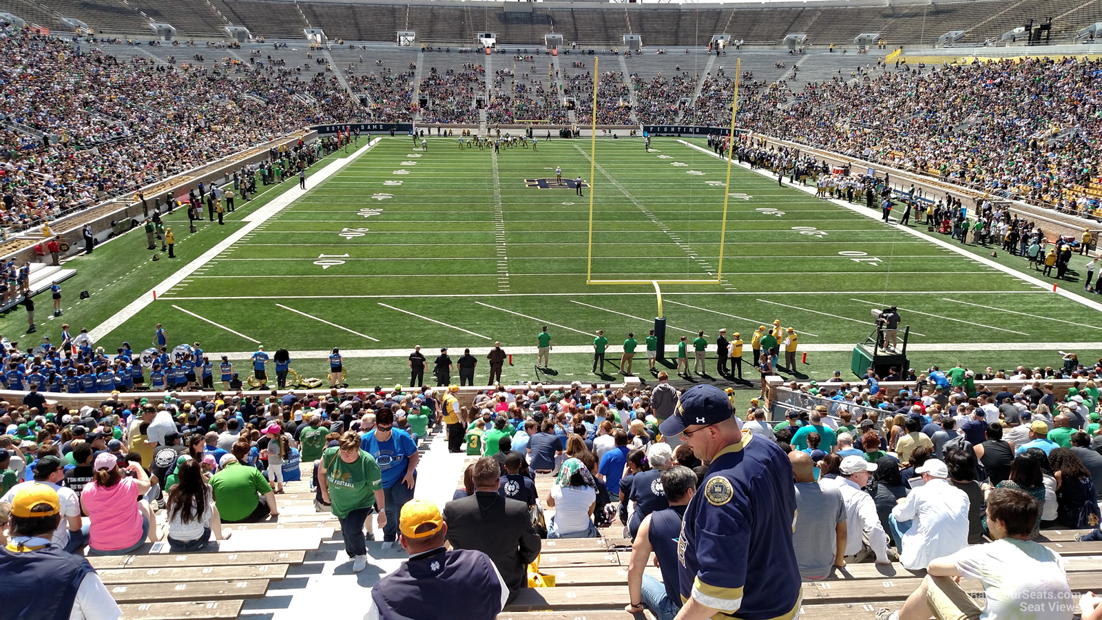 section 1, row 45 seat view  - notre dame stadium