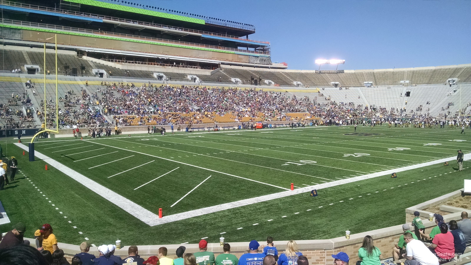 notre dame stadium section 14 rateyourseats com notre dame stadium football seating chart