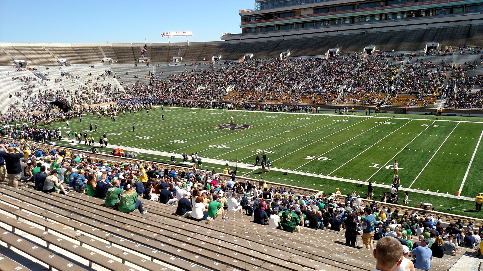 section 24, row 52 seat view  - notre dame stadium