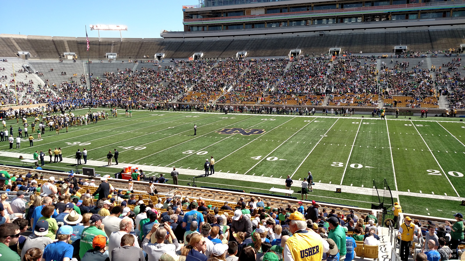 section 26, row 36 seat view  - notre dame stadium