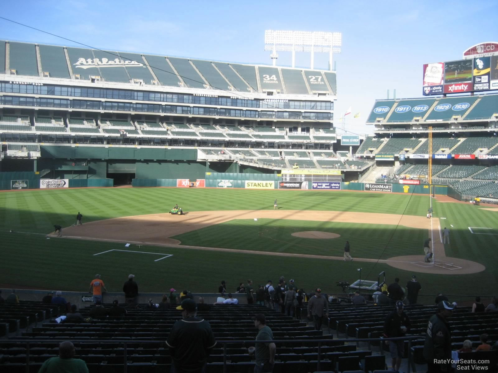 View from Section 120 at Oakland Coliseum.