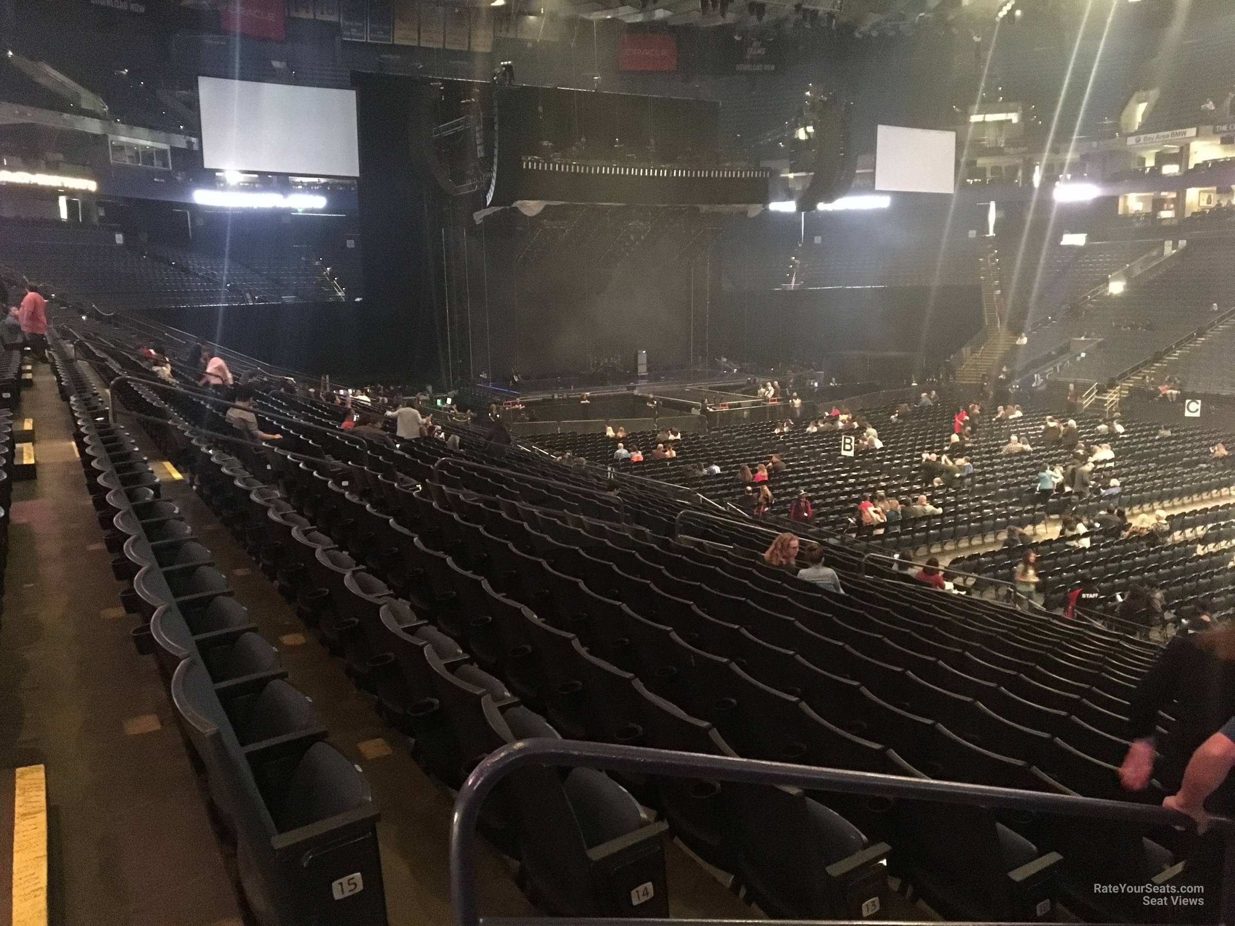 section 112, row 16 seat view  - oakland arena