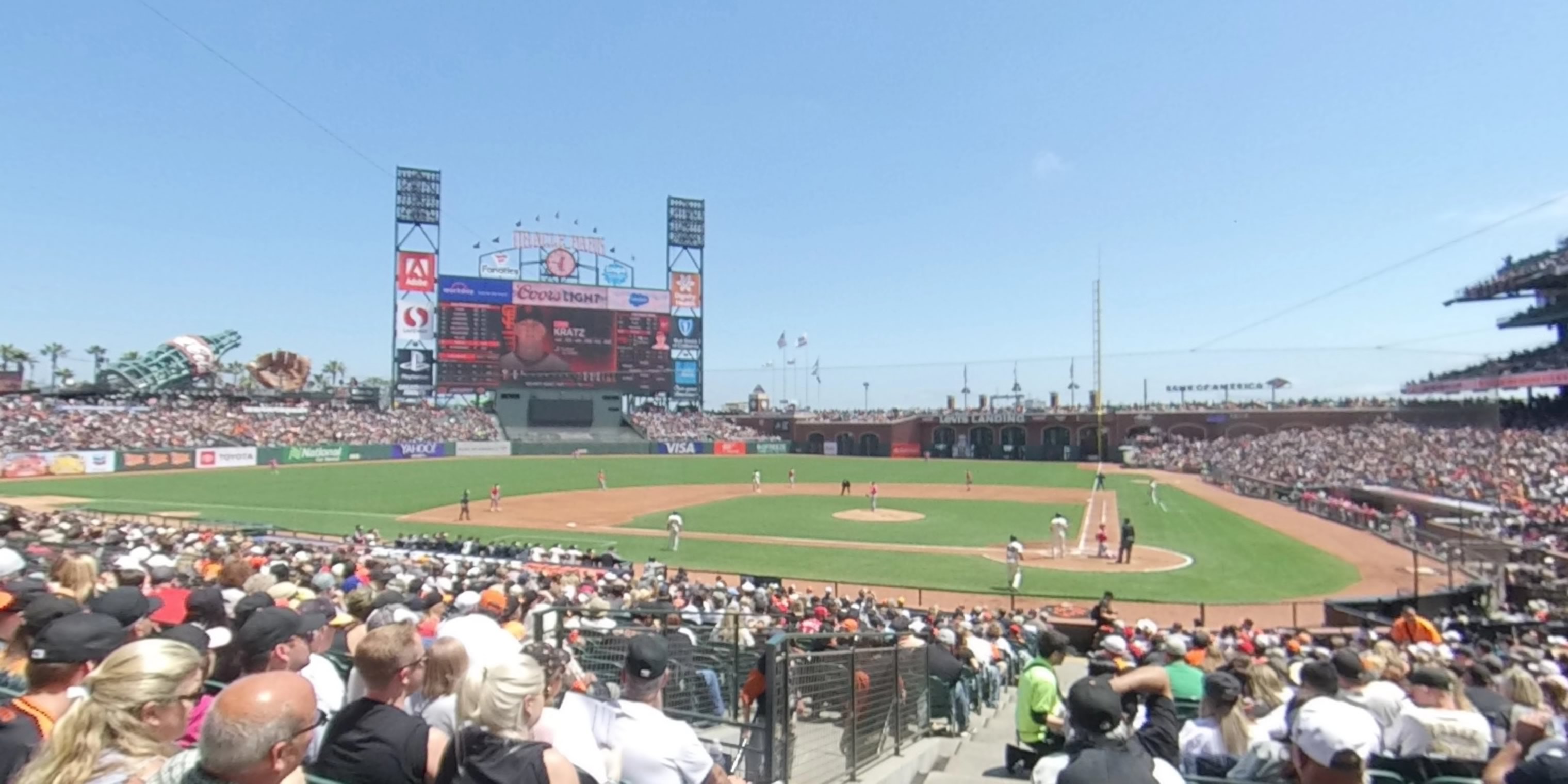 section 119 panoramic seat view  for baseball - oracle park