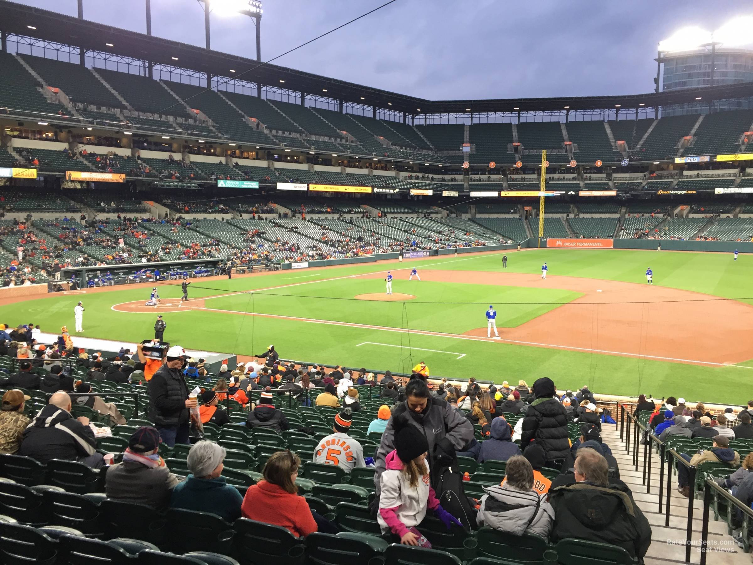 section 18, row 20 seat view  - oriole park