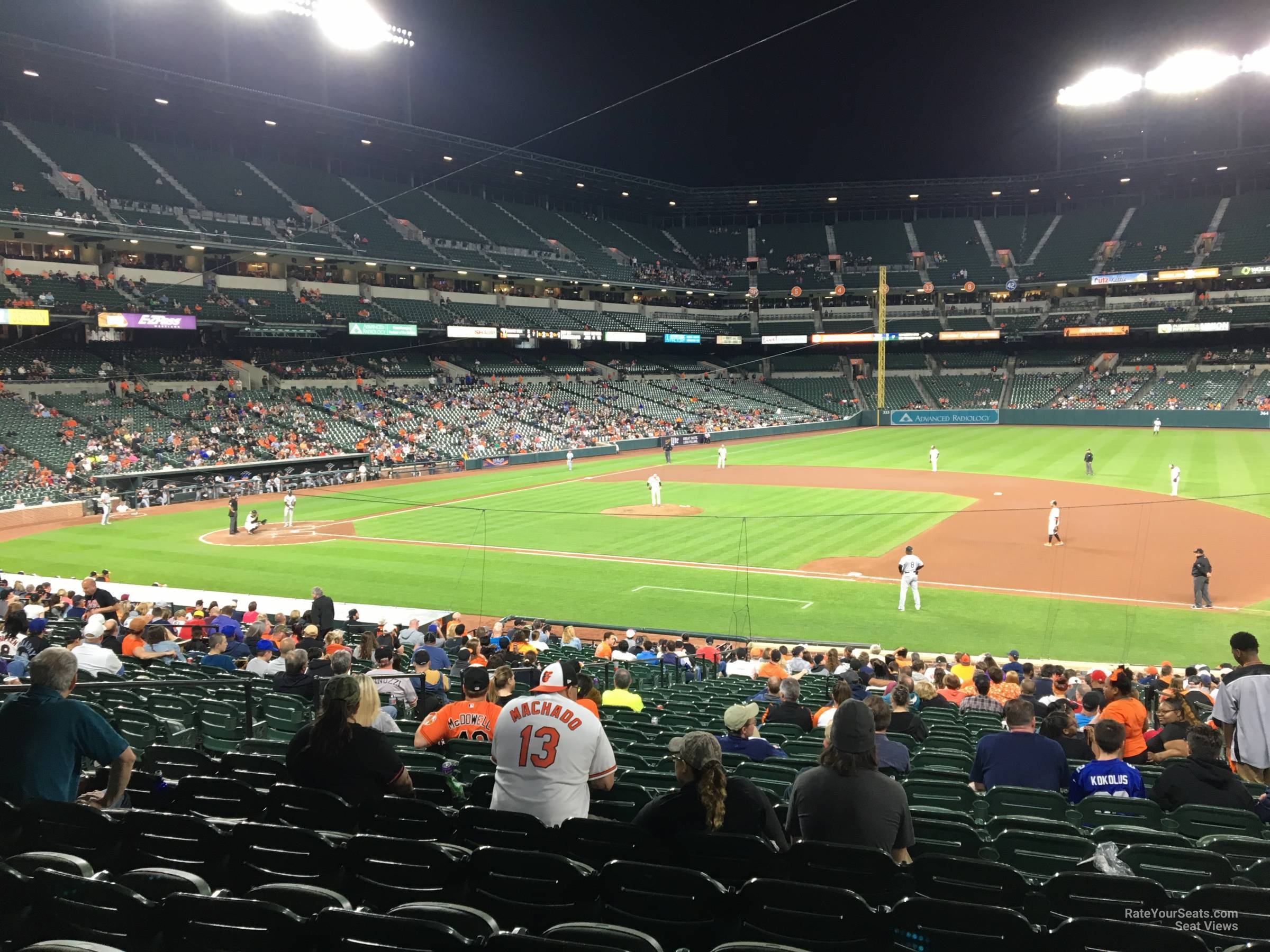 section 18, row 27 seat view  - oriole park