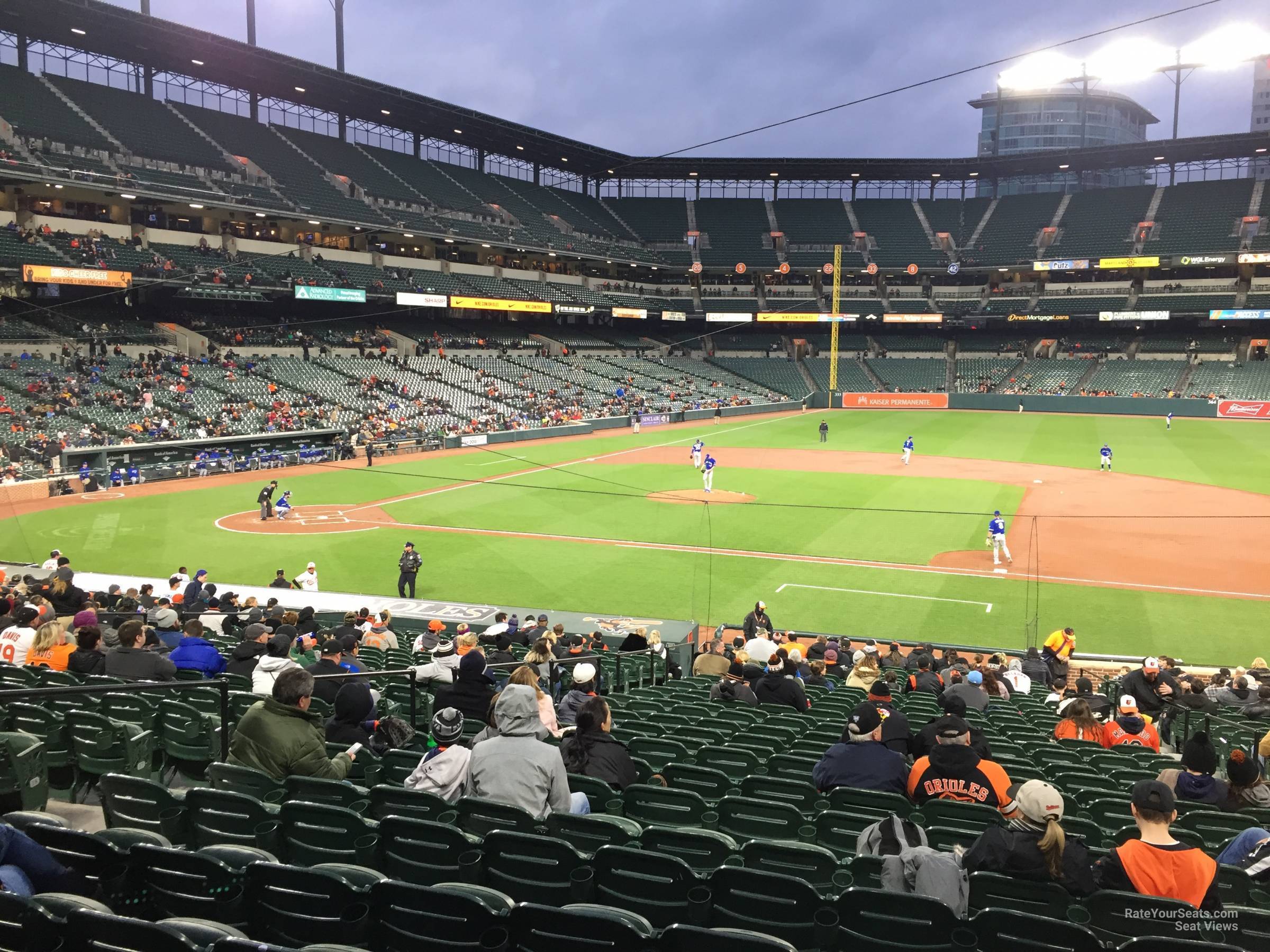 section 20, row 20 seat view  - oriole park