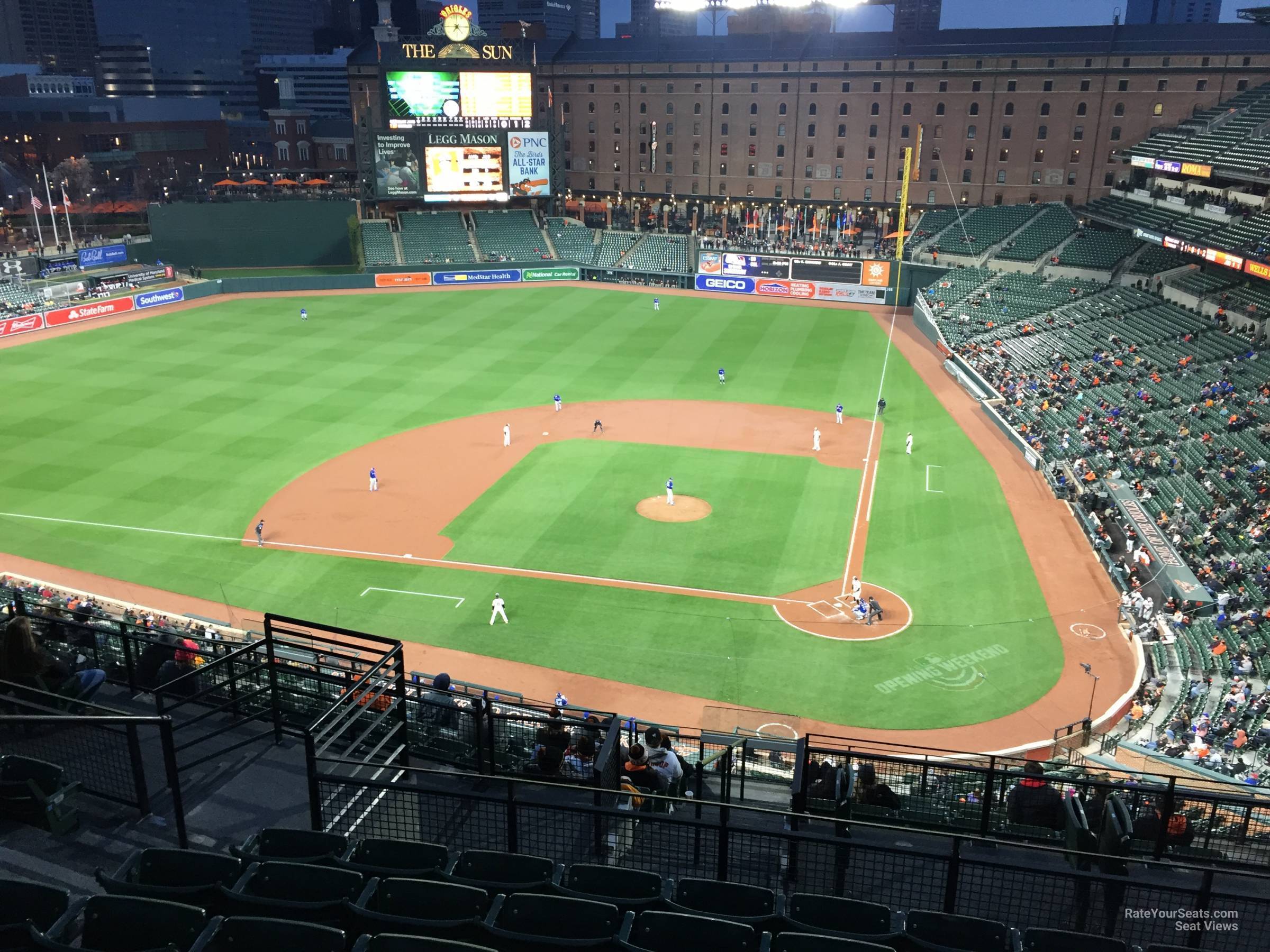 section 346, row 15 seat view  - oriole park