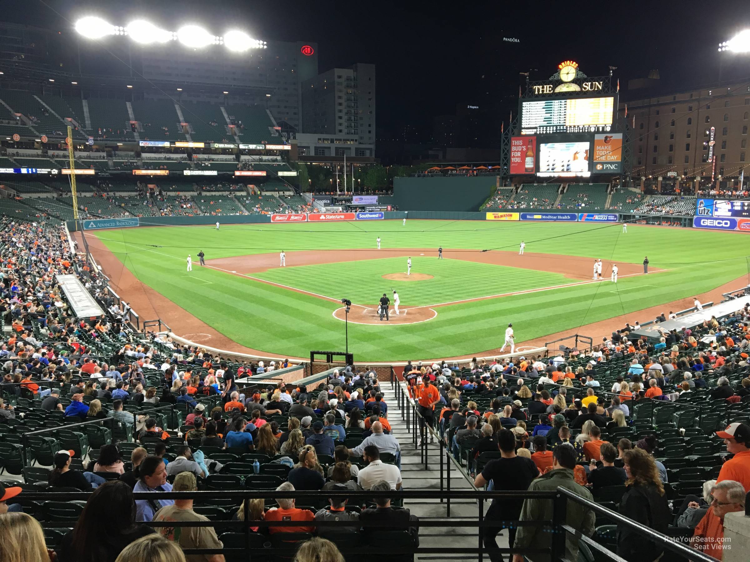 section 35, row 6 seat view  - oriole park