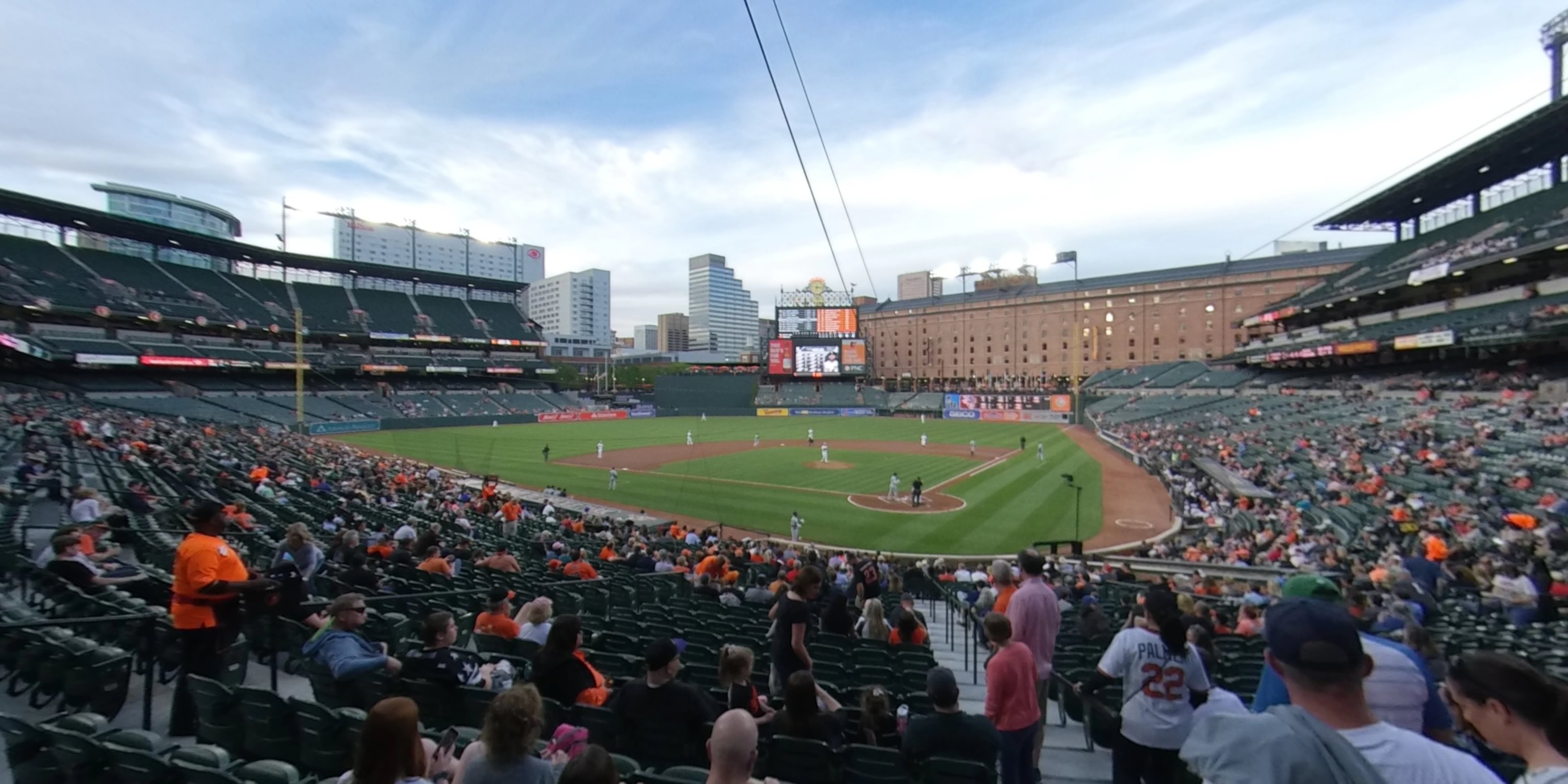 section 40 panoramic seat view  - oriole park