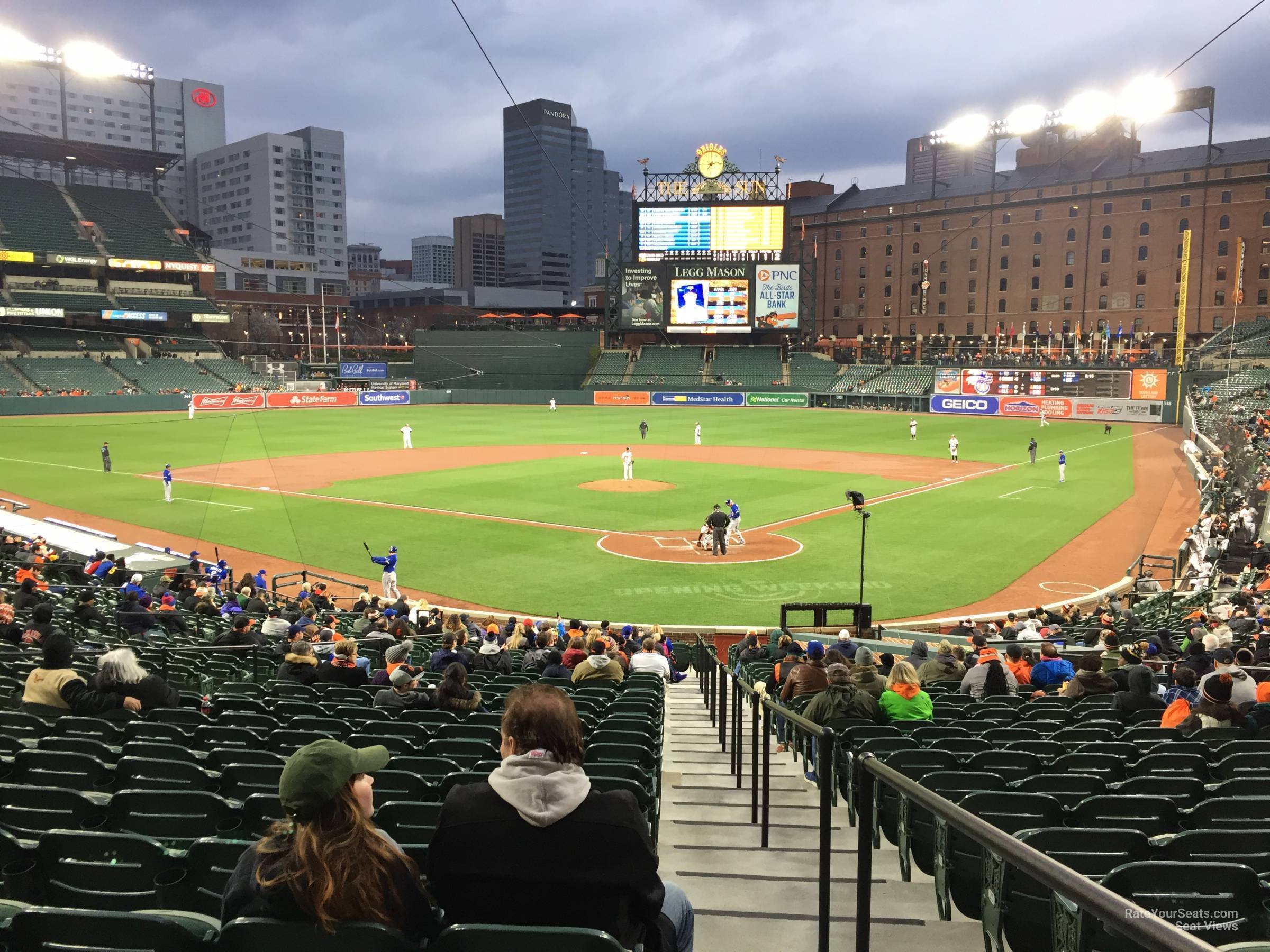 section 40, row 20 seat view  - oriole park