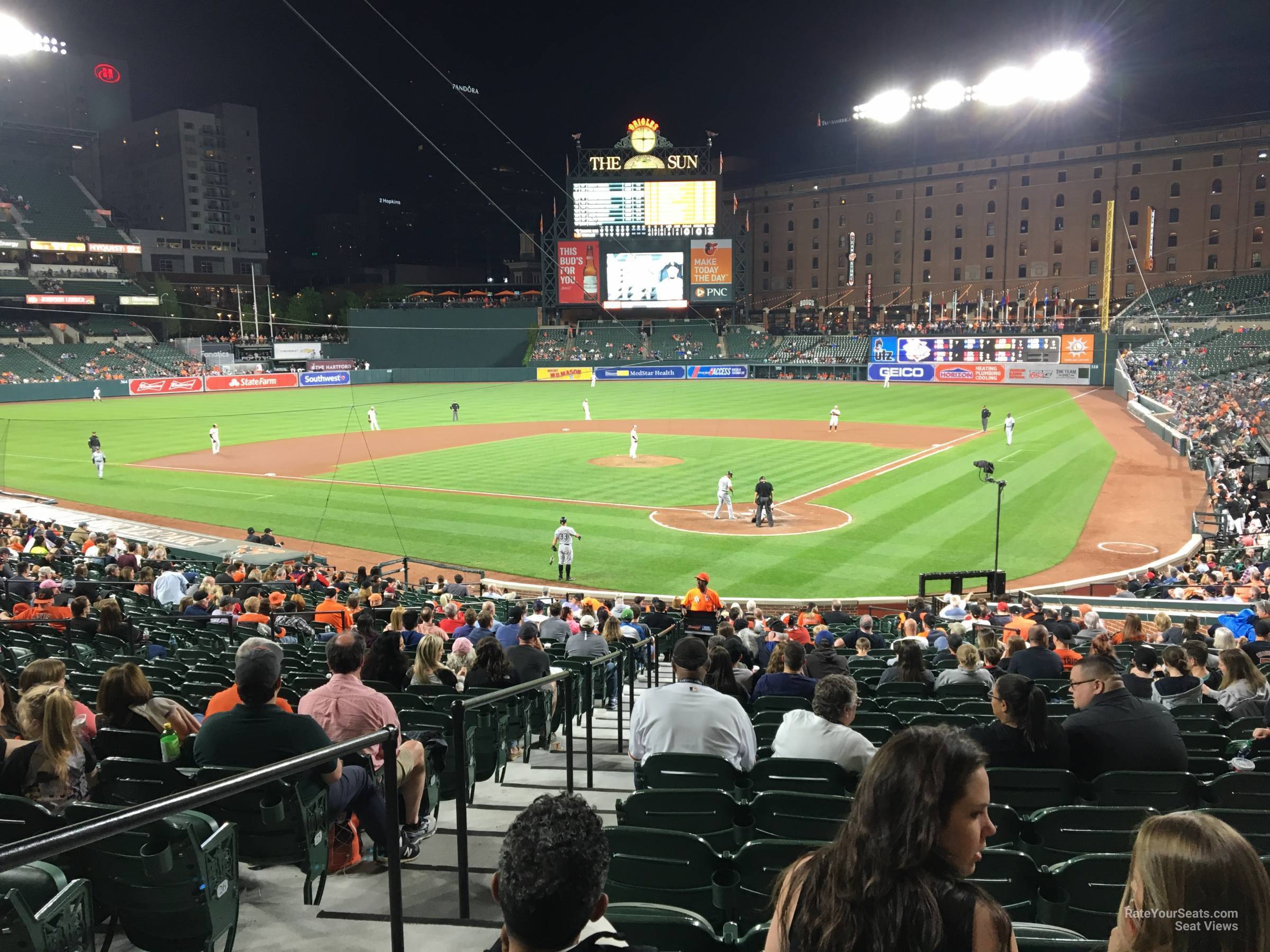 section 40, row 27 seat view  - oriole park