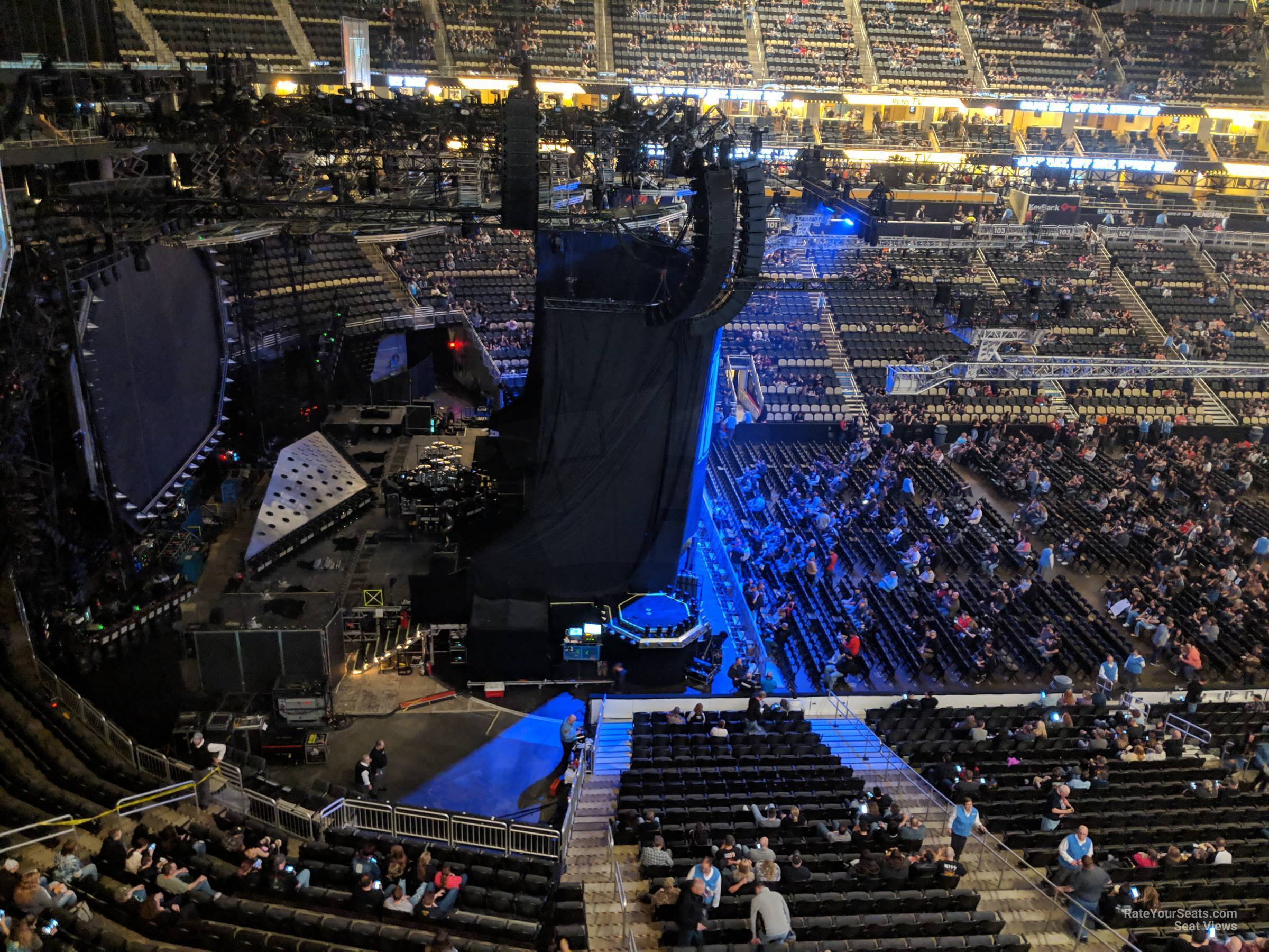section 222, row c seat view  for concert - ppg paints arena