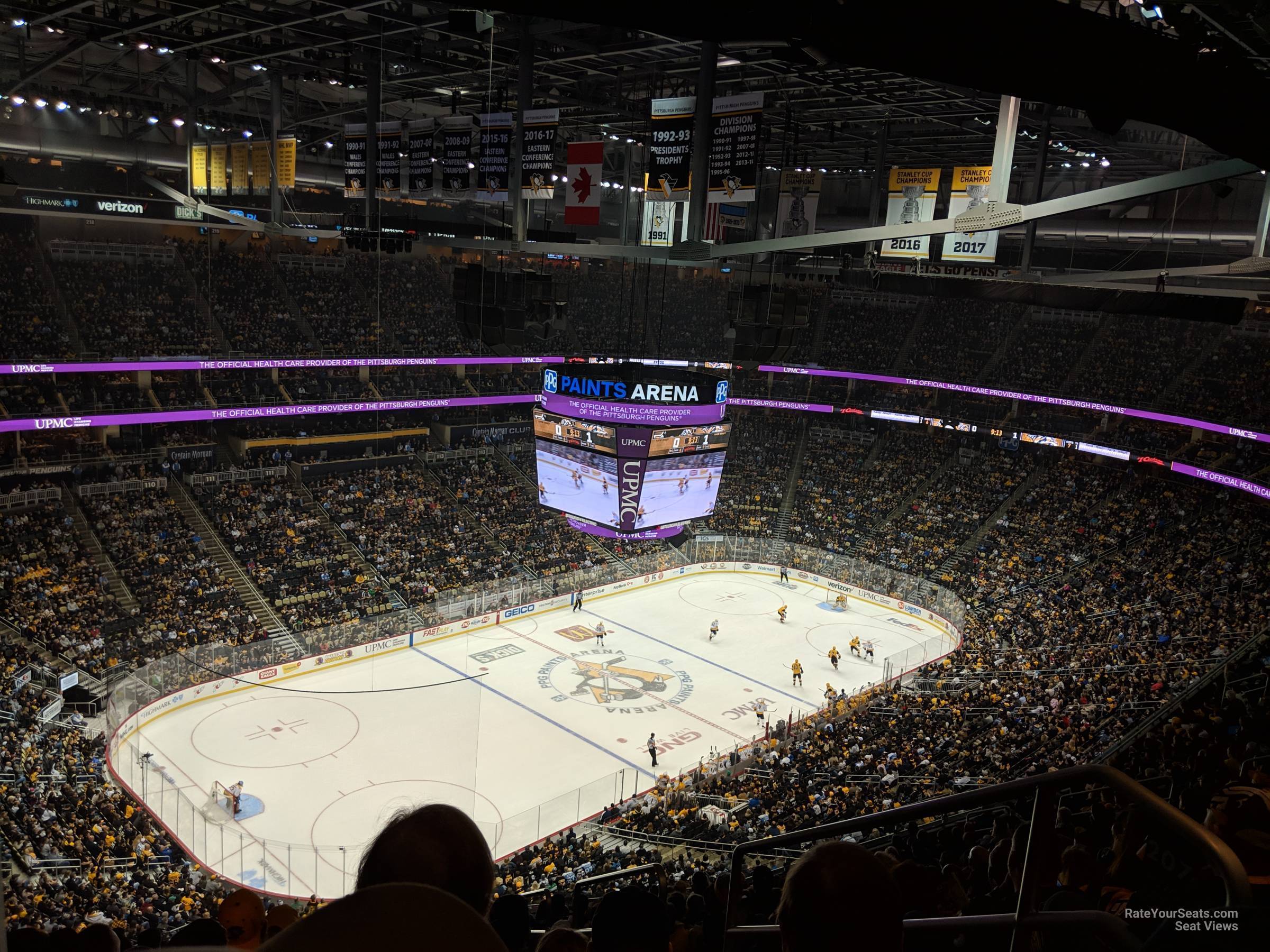 section 207, row q seat view  for hockey - ppg paints arena