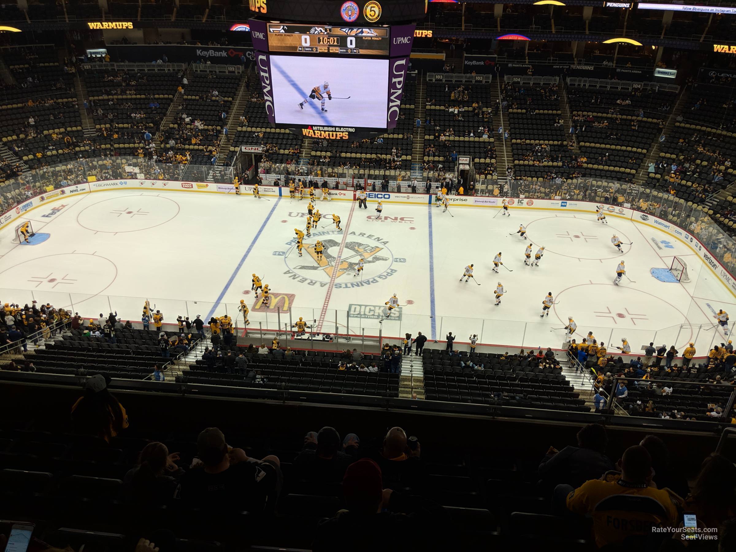 section 219, row f seat view  for hockey - ppg paints arena