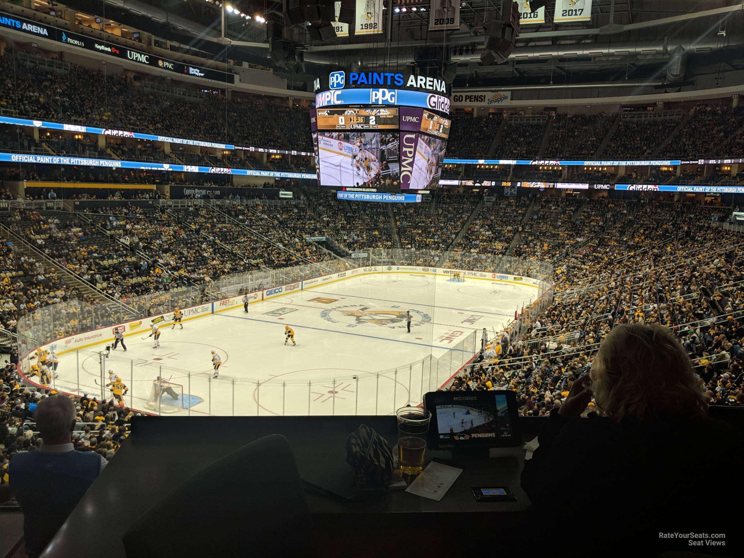 loge box 8 seat view  for hockey - ppg paints arena