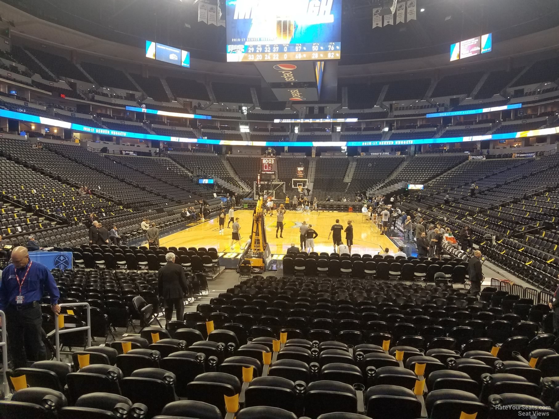 pepsi center section 110 denver nuggets rateyourseats com pepsi center seating chart nuggets