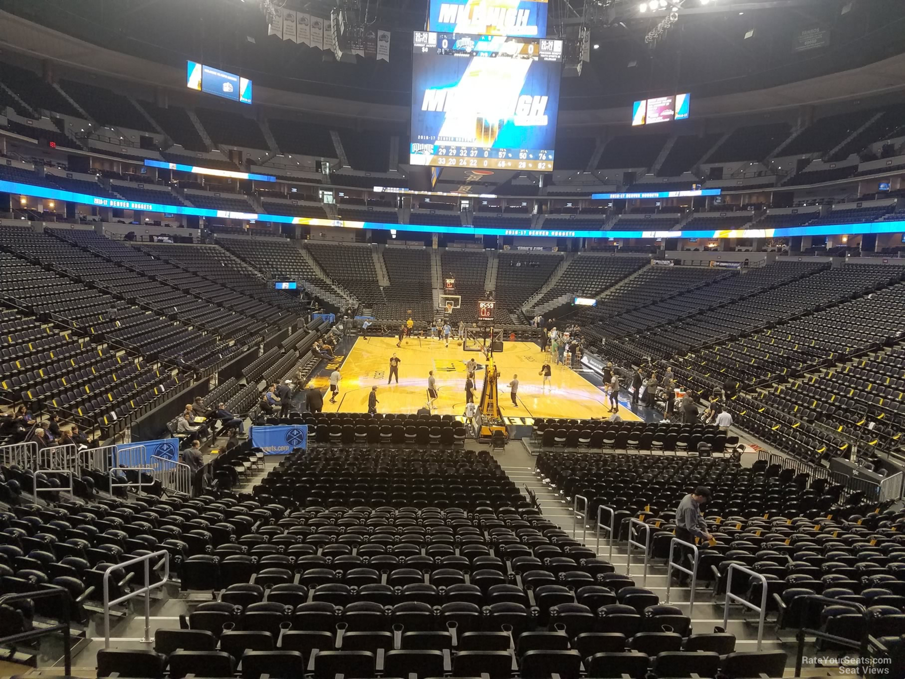 section 114, row 19 seat view  for basketball - ball arena