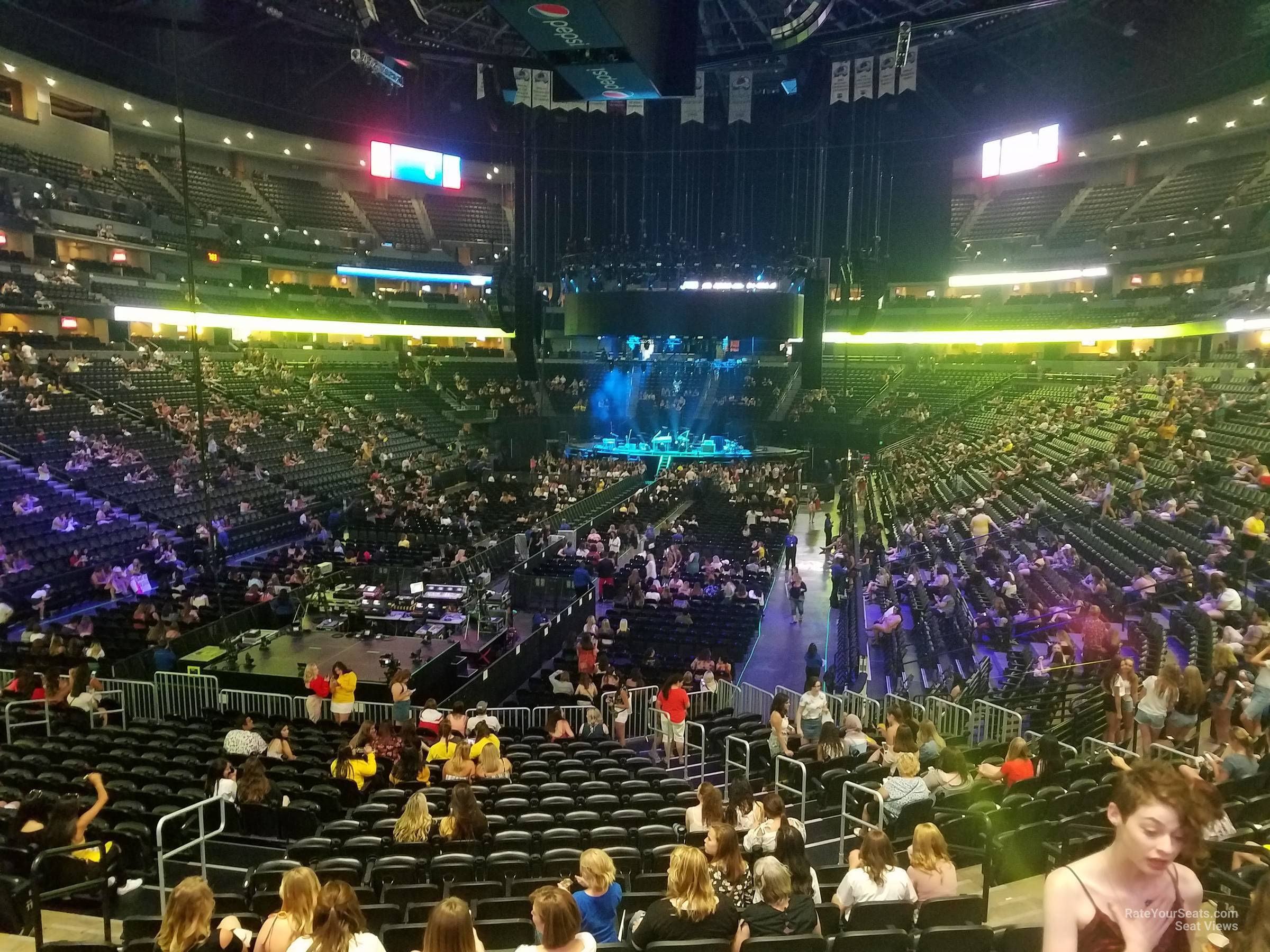section 110, row 19 seat view  for concert - ball arena