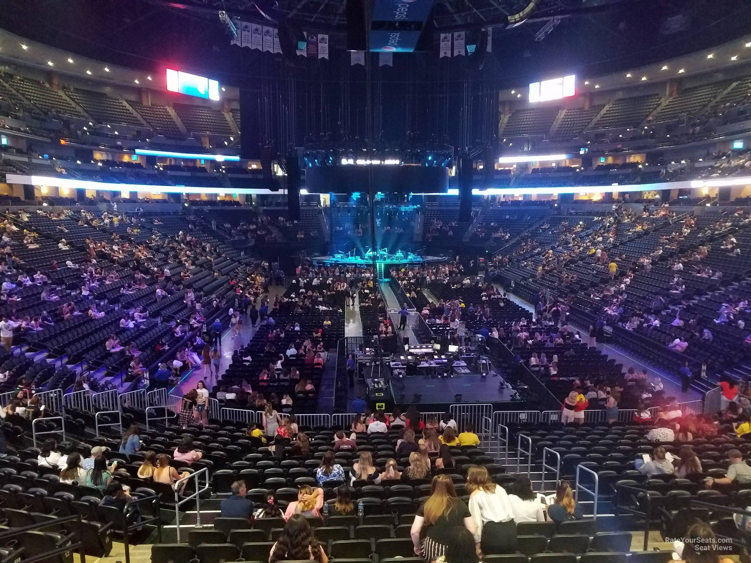 section 114, row 19 seat view  for concert - ball arena