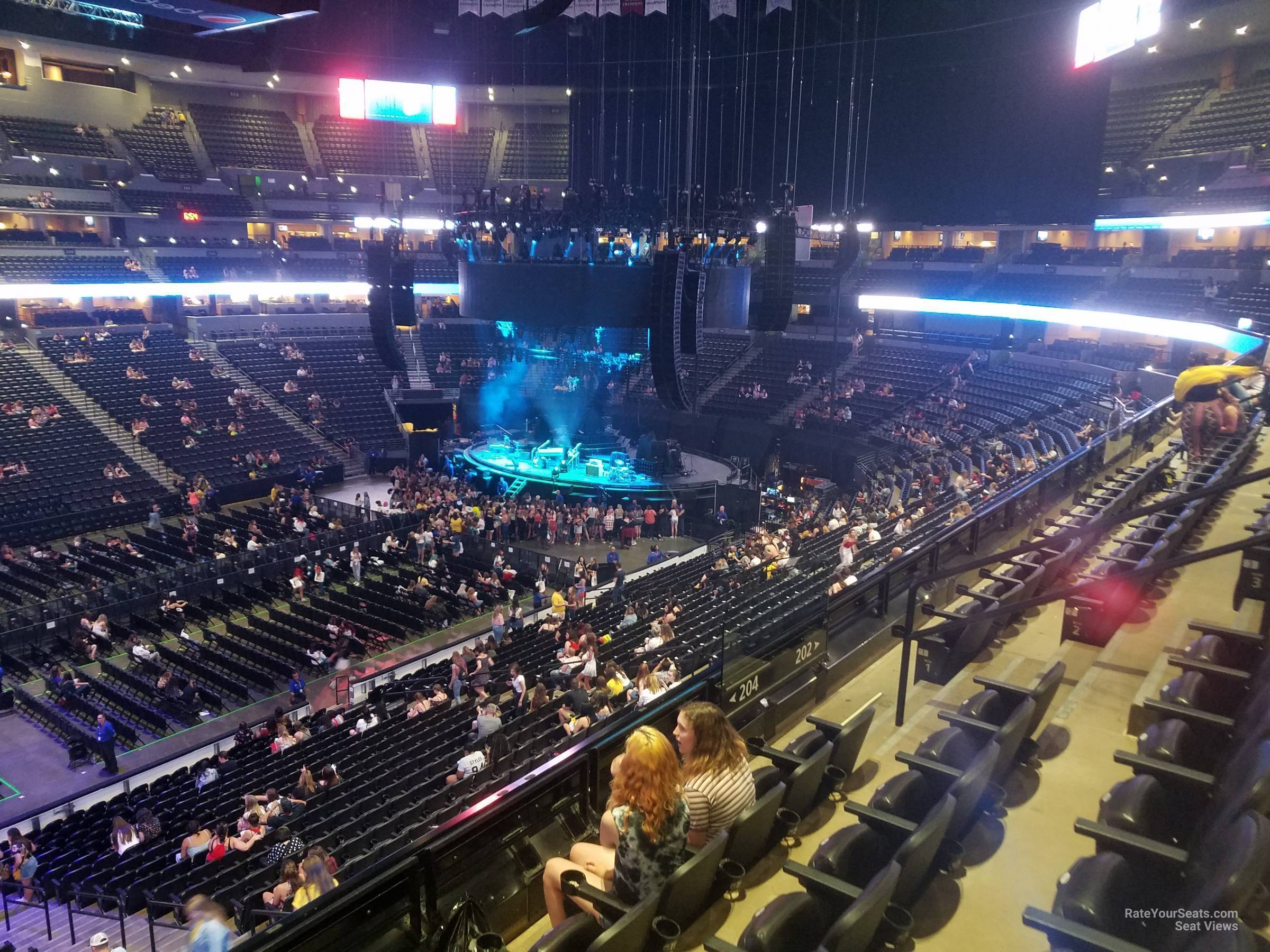 section 204, row 4 seat view  for concert - ball arena