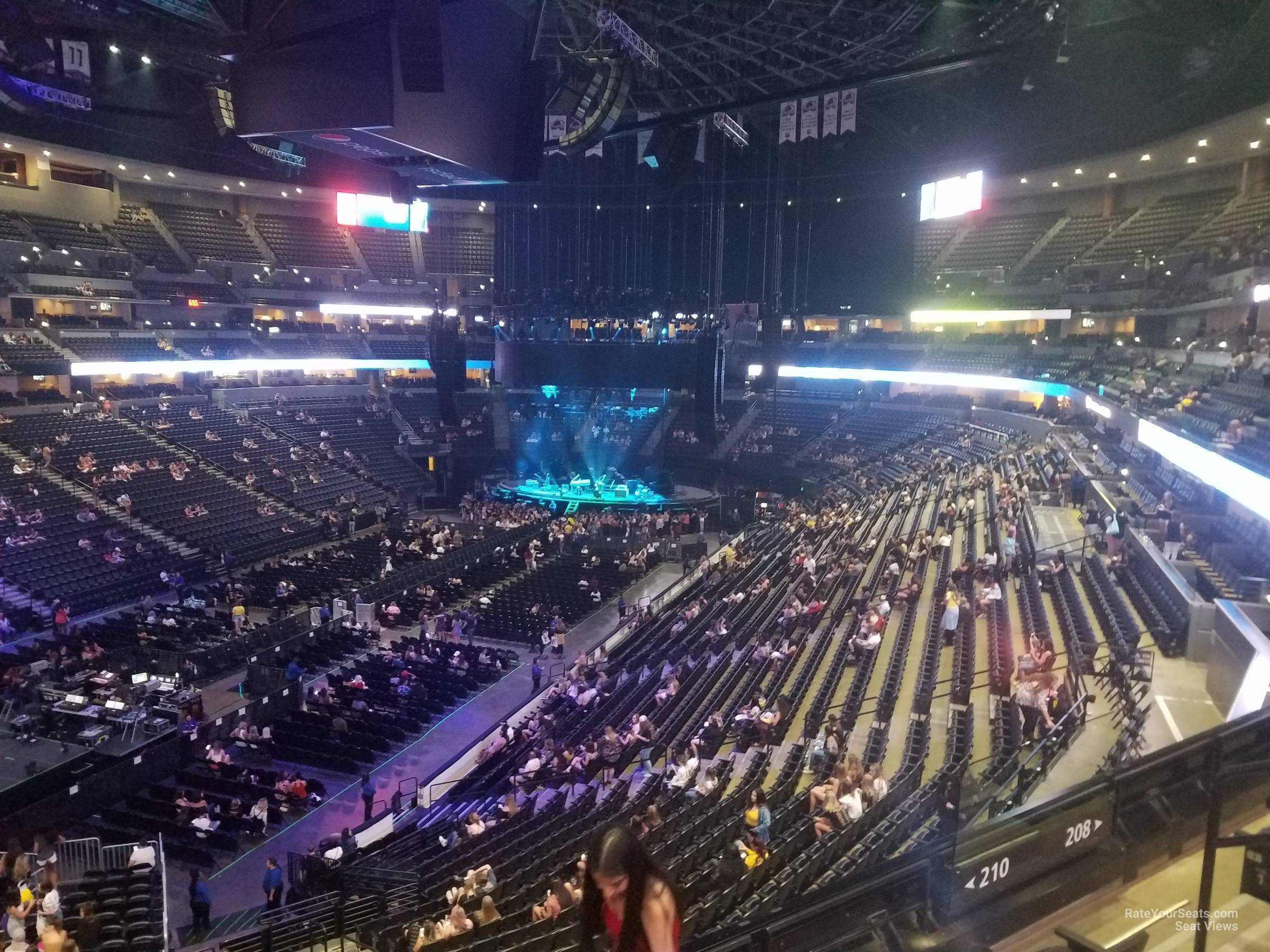 section 210, row 4 seat view  for concert - ball arena