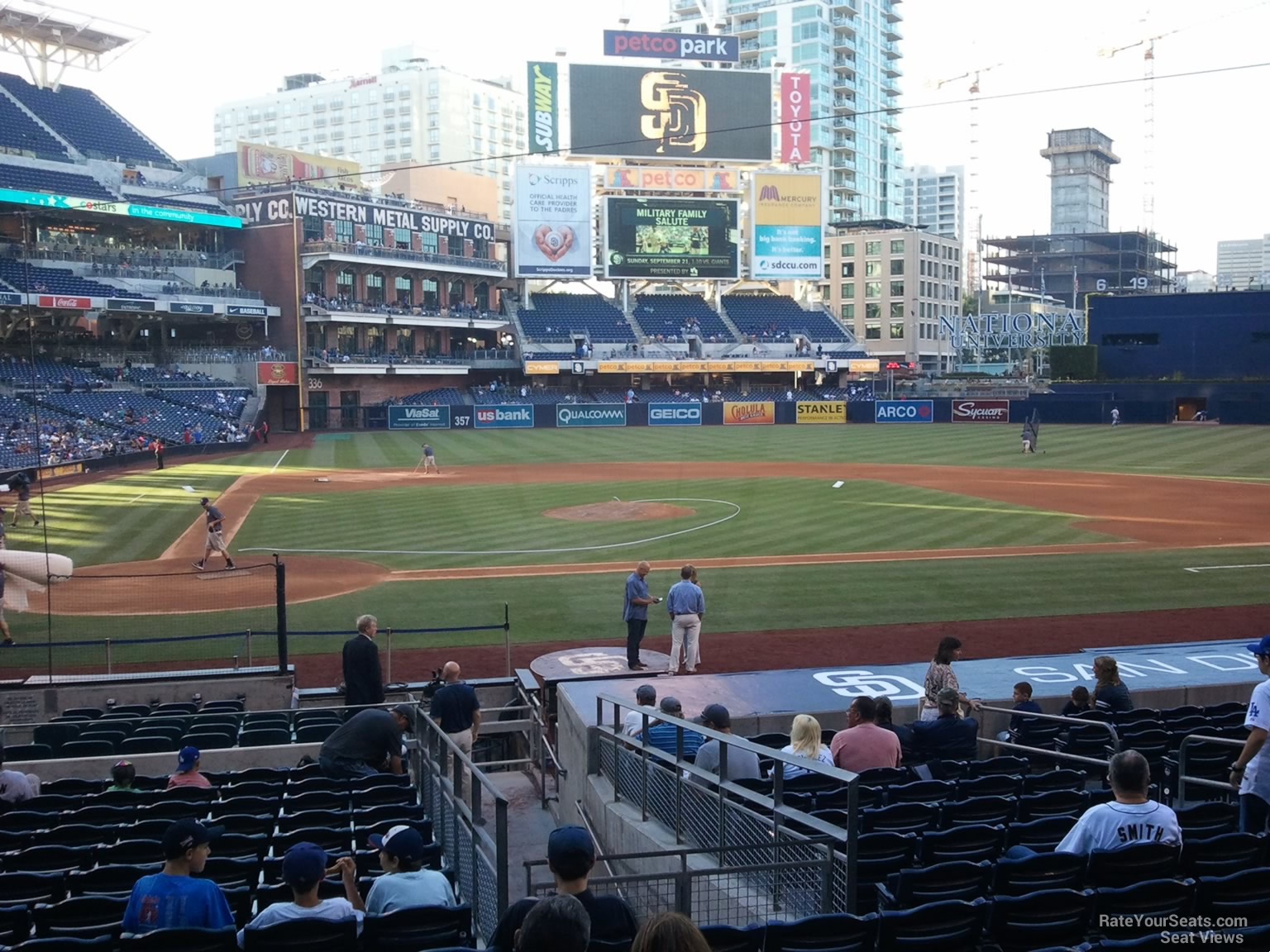 petco park section 105 rateyourseats com sd padres stadium seating chart