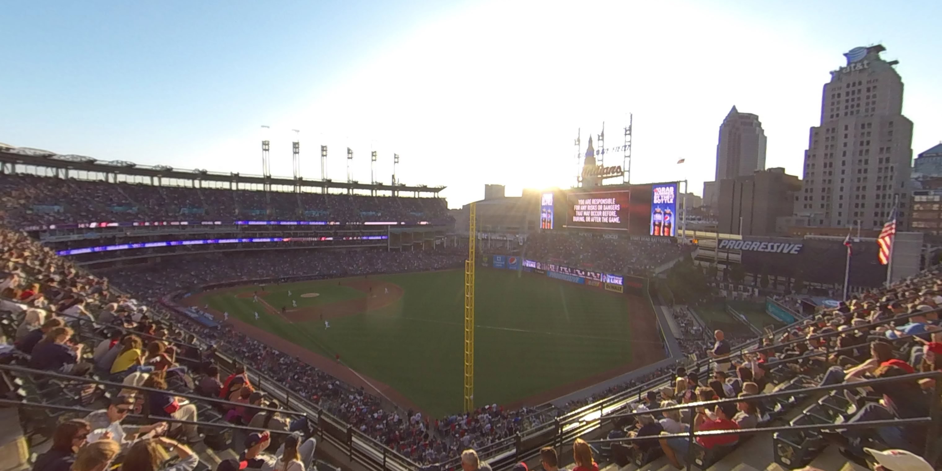 section 419 panoramic seat view  - progressive field