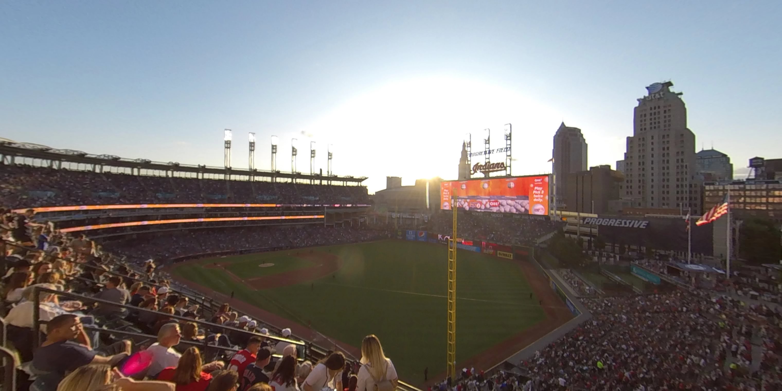 section 422 panoramic seat view  - progressive field