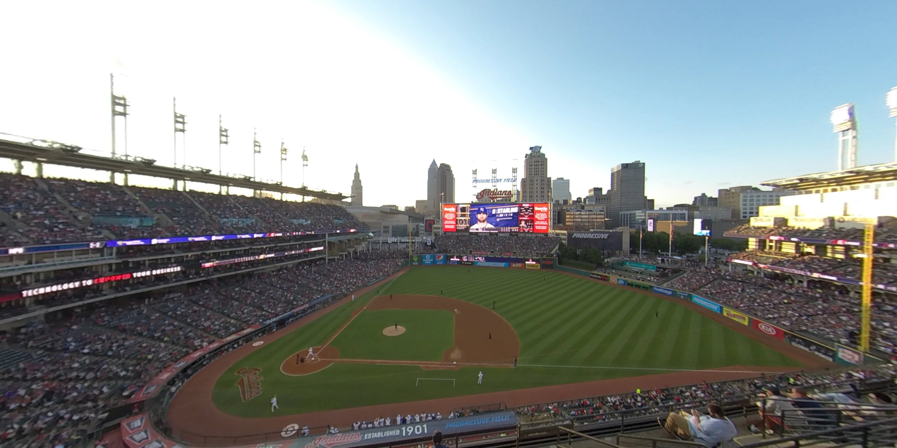 section 444 panoramic seat view  - progressive field