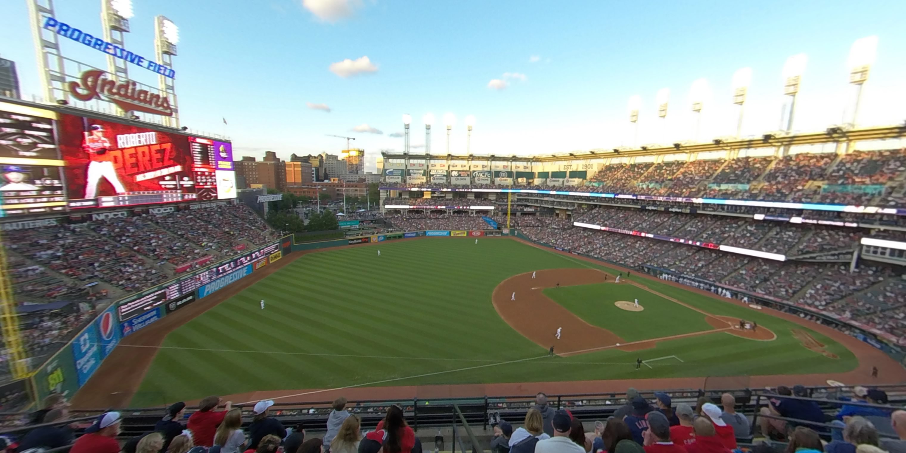 section 470 panoramic seat view  - progressive field