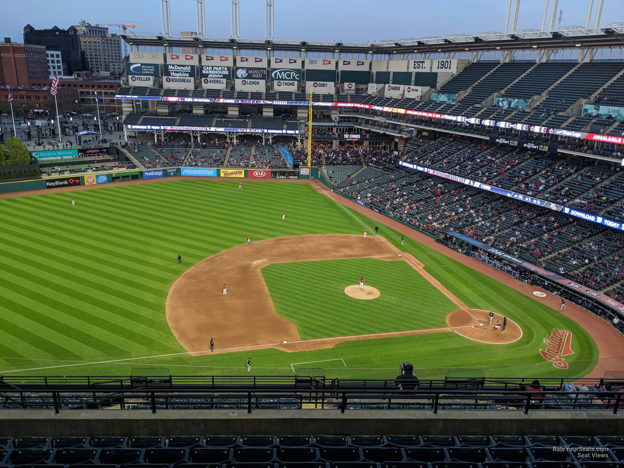 section 564, row h seat view  - progressive field