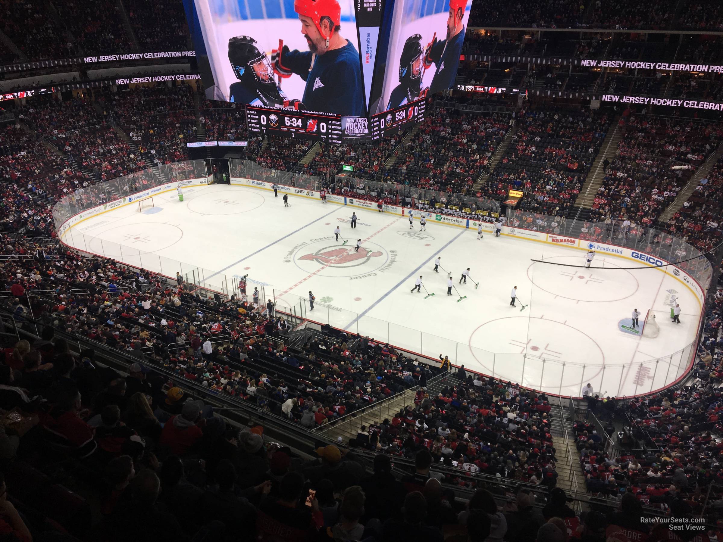 section 131, row 6 seat view  for hockey - prudential center