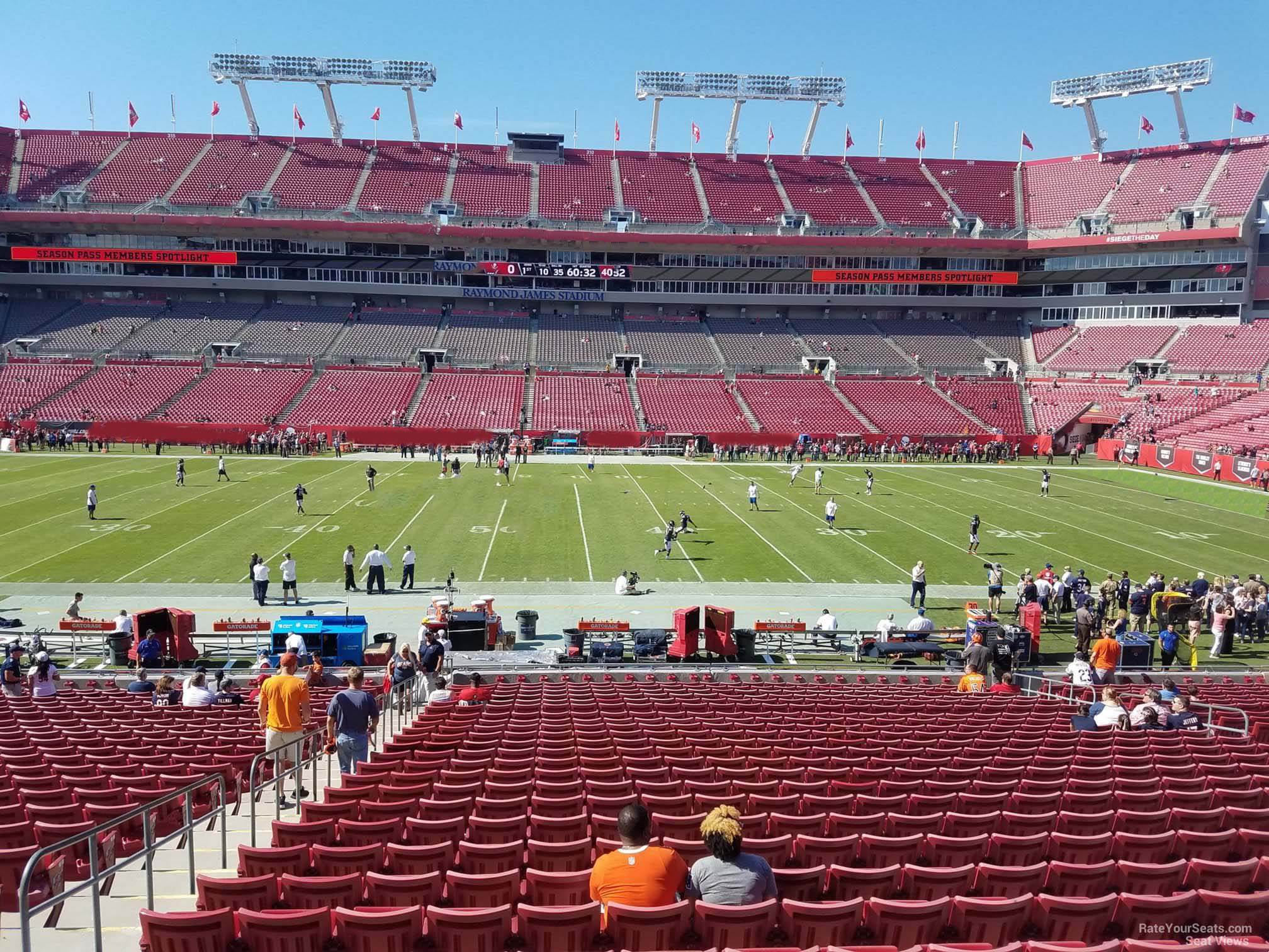 section 136, row wc seat view  for football - raymond james stadium