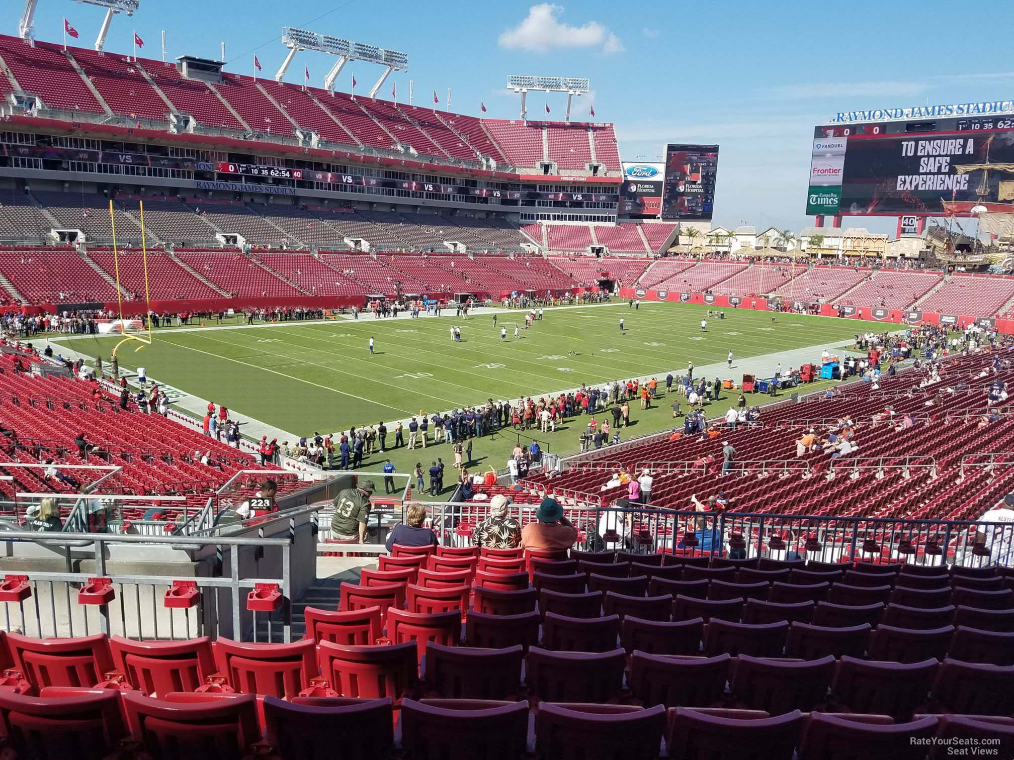 section 229, row l seat view  for football - raymond james stadium