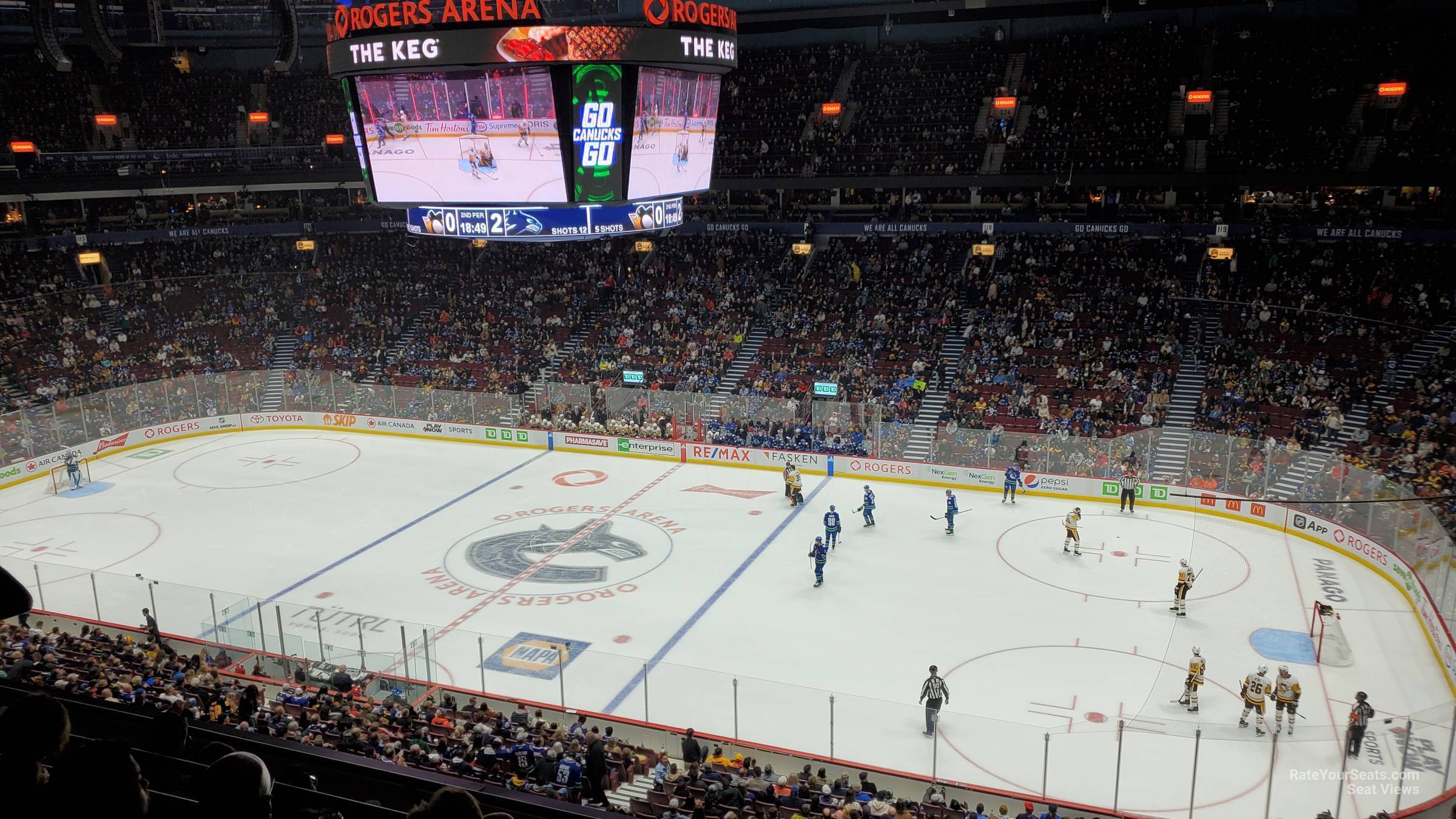 section 306, row 4 seat view  for hockey - rogers arena
