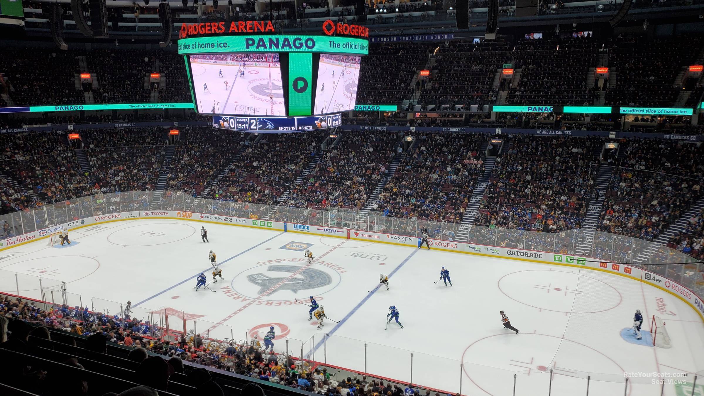 section 321, row 4 seat view  for hockey - rogers arena